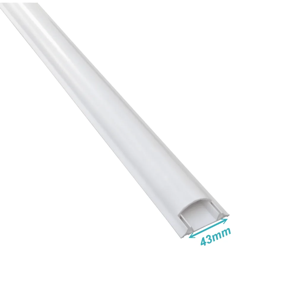 Imagen 1 de LINKCHIP 48x14mm 2mt 1,4mm-Tapa 1,1mm-Base PVC Canaleta de Piso Blanca