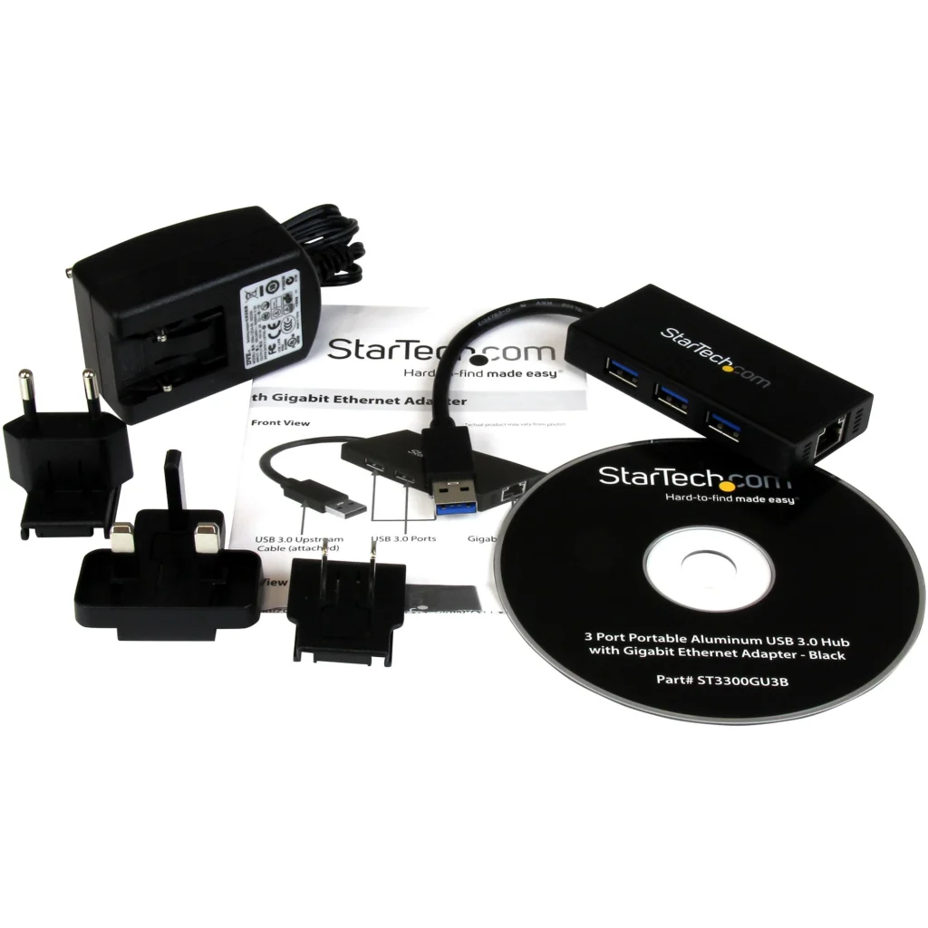 Imagen 5 de HUB USB StarTech Portable 3 Puertos USB 3.0 + Gigabit Ethernet con Cable, Alumin
