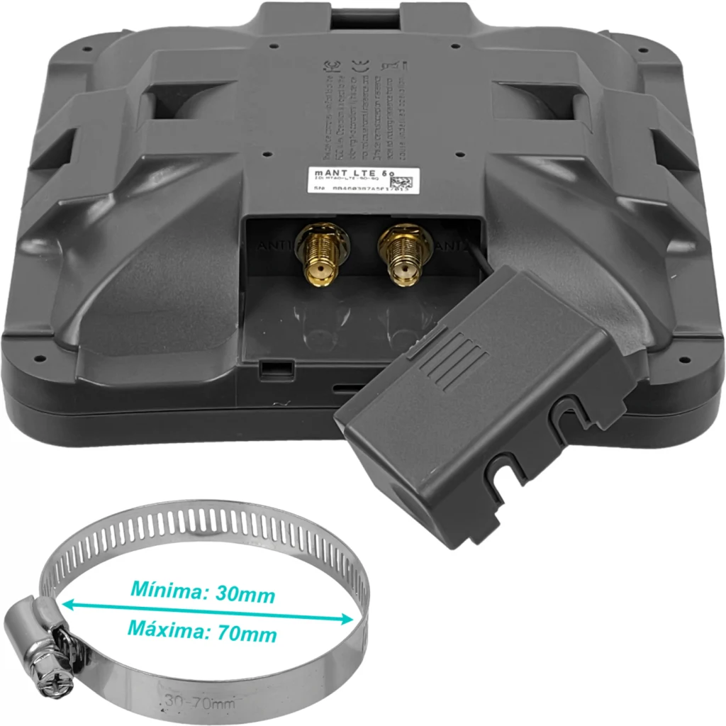 Imagen 4 de MIKROTIK 5dBi 699-2690MHz 0,7-2,7GHz 2x2 Antena 2-.SMA-H 129x129x34mm