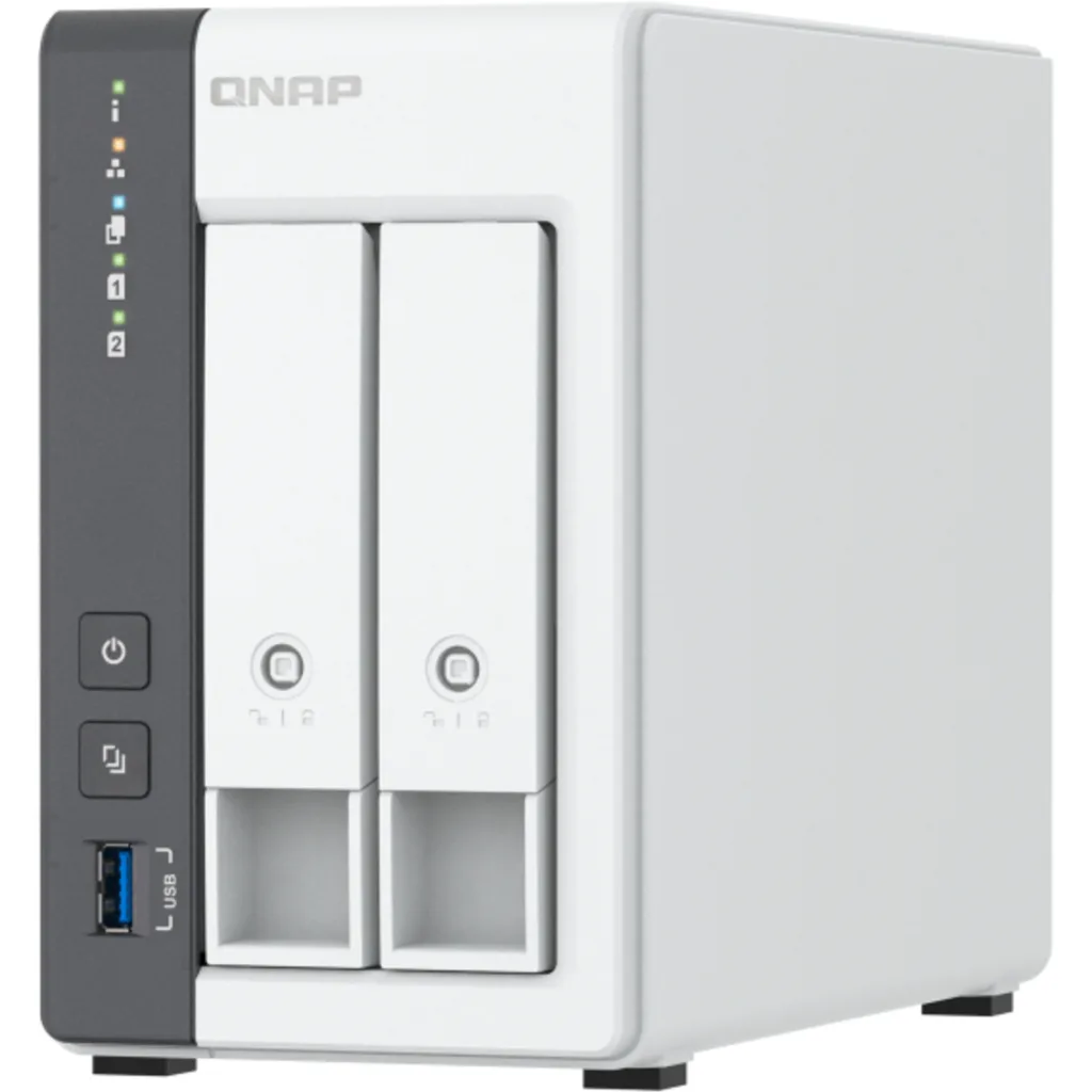 NAS QNAP TS-216G-US ARM Cortex A55 RAM 4GB 2*Bahias 3.5" HDD/SSD SATA