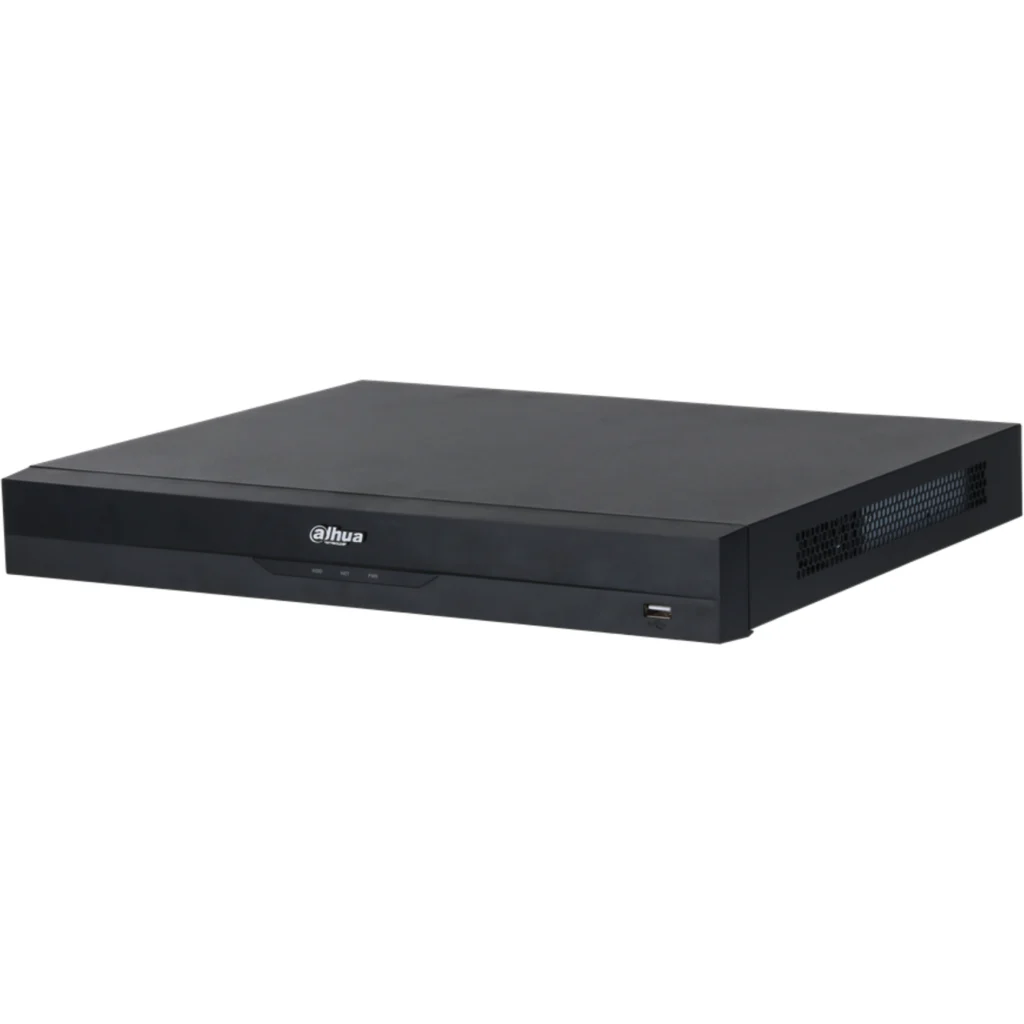 Grabador NVR Dahua, 16 CH  PoE 1U 2HDDs Hasta 16TB IA Perimetral