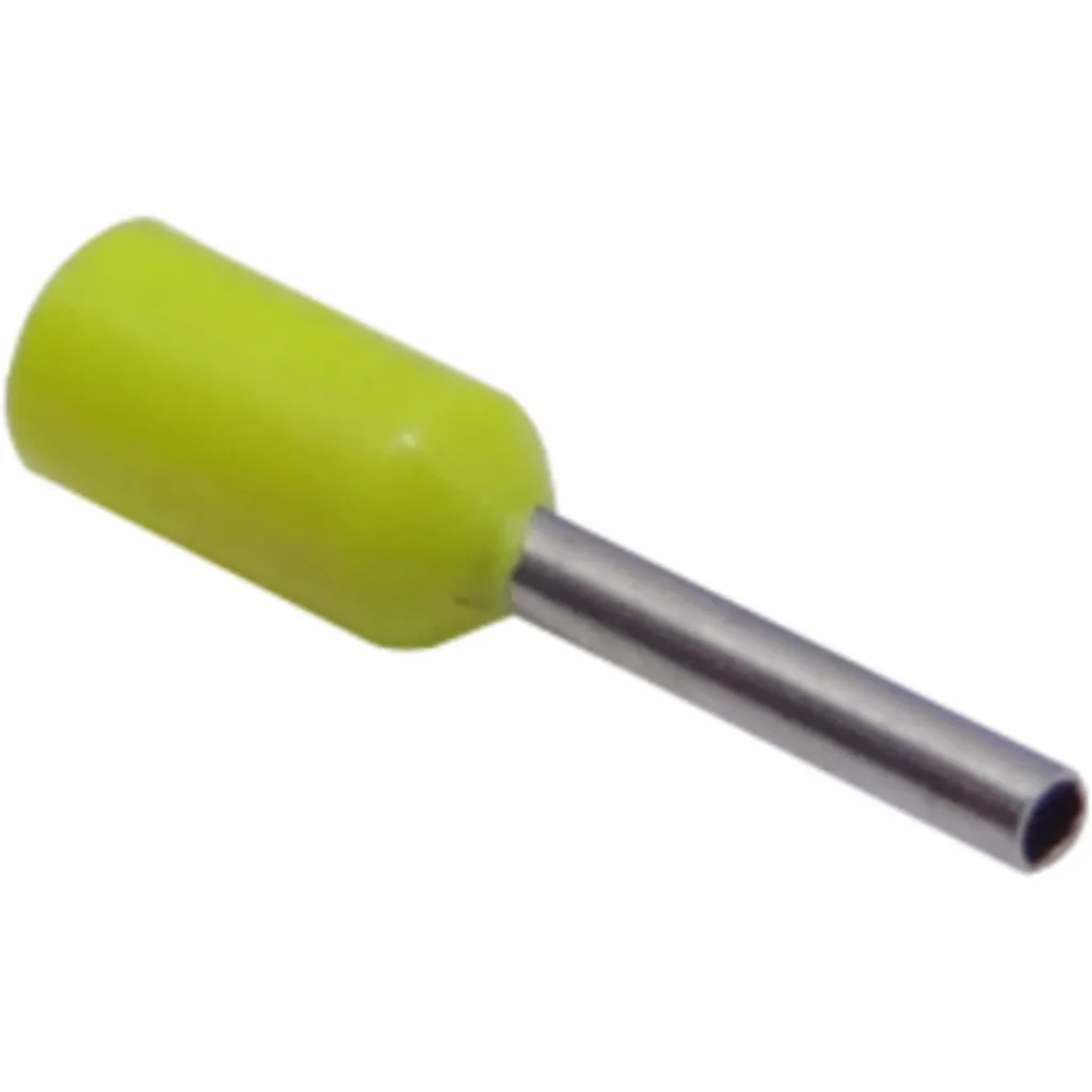 Amarillo 0,5mm2 8/14mm 100-unid AWG22 Ferrules Terminal Aislado Crimp