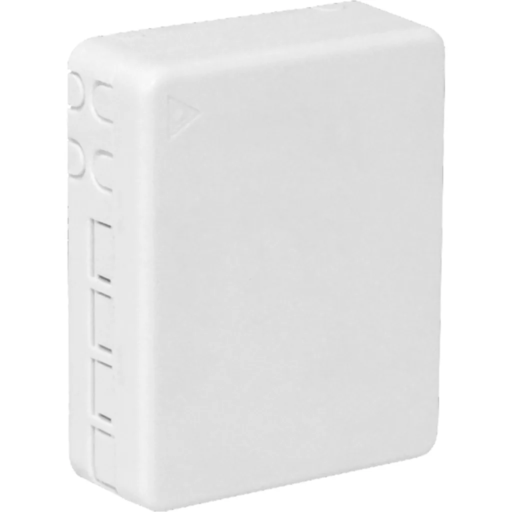 Caja Blanca p/Riel-DIN inc-4-Mang 2-CL-Rectang IP20 para Fibra NAP