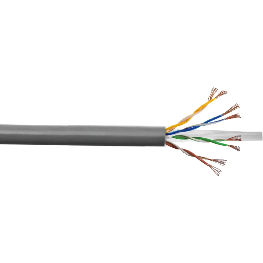 Cable de Red Linkmade CAT6 UTP UNIFILAR Cobre 305mts GRIS