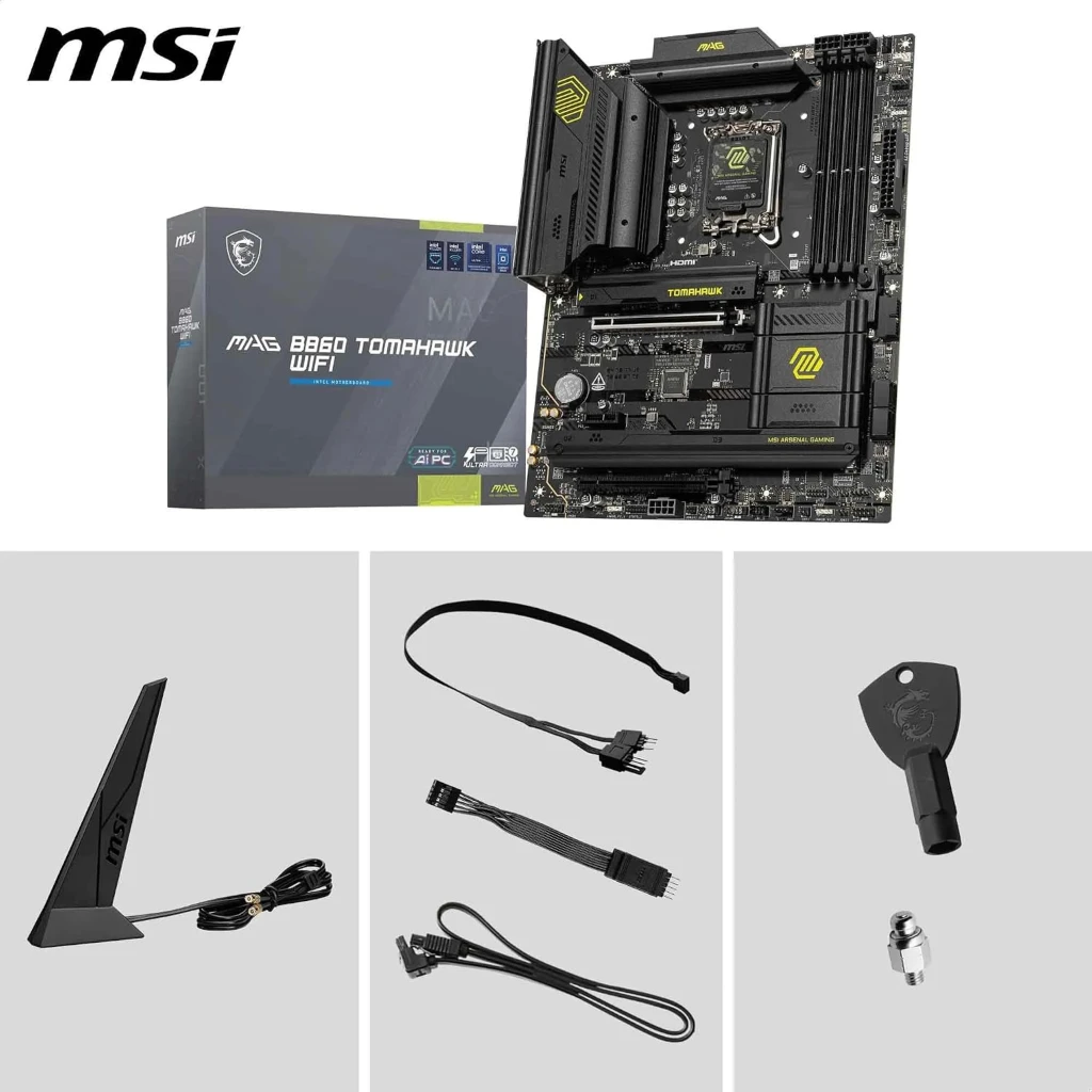 Imagen 6 de Tarjeta Madre MSI MAG B860 TOMAHAWK WIFI LGA1851 4*DDR5 HDMI DP WIFI7 ATX