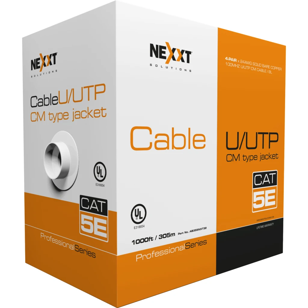Nexxt Professional Cat5e UTP Cable 4P 25AWG CM 305m BL