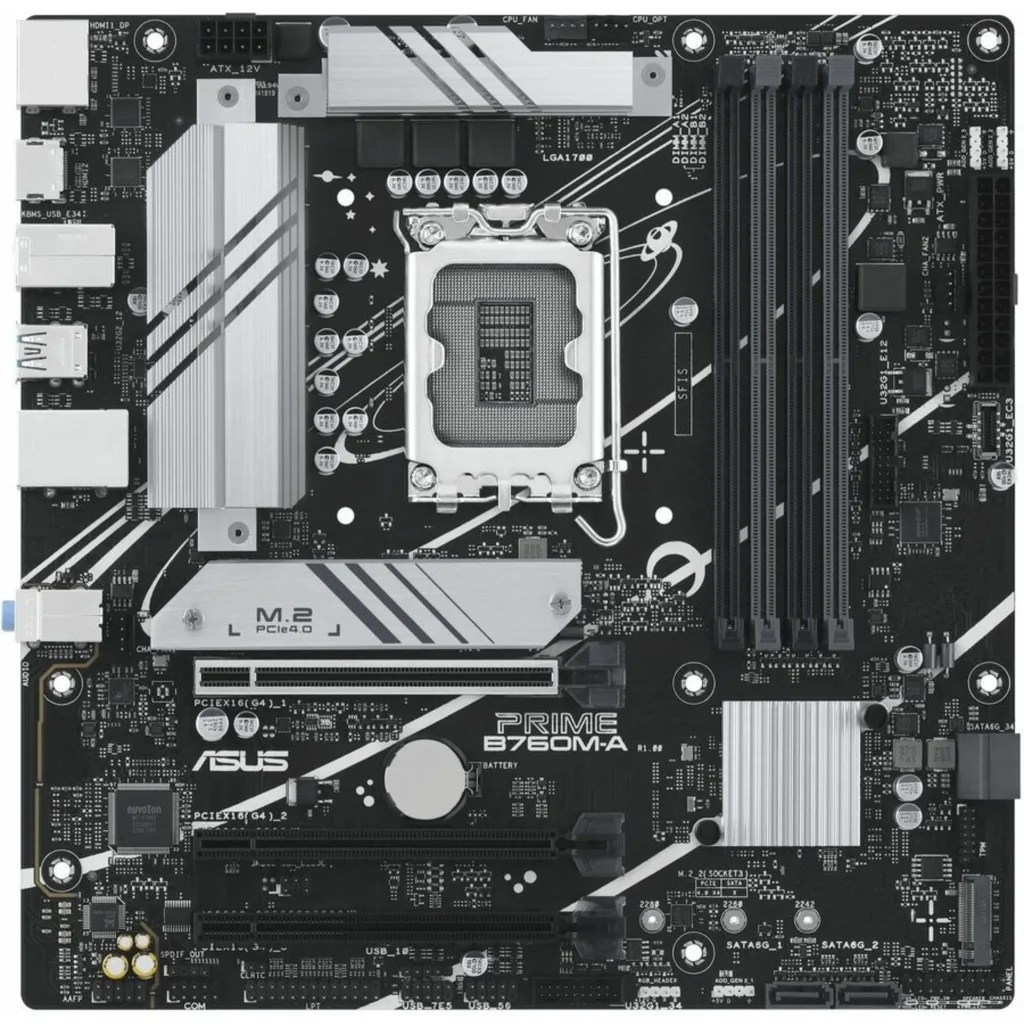 Tarjeta Madre Asus PRIME B760M-A LGA1700 13°G 4*DDR5 2*M.2 DP 2*HDMI PS/2 USB3.2