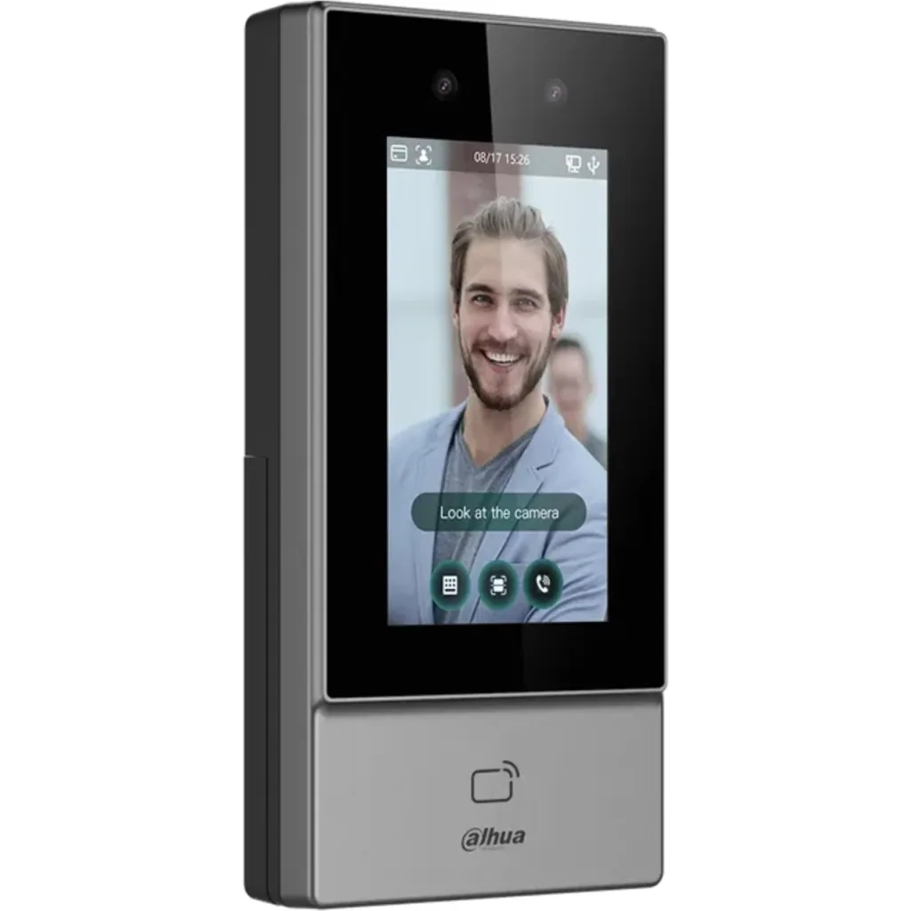 Imagen 1 de "DHI-ASI6213S-PW. Control de acceso Dahua IP65 camara de 2MP pantalla de 4.3"" reconocimiento facial H"