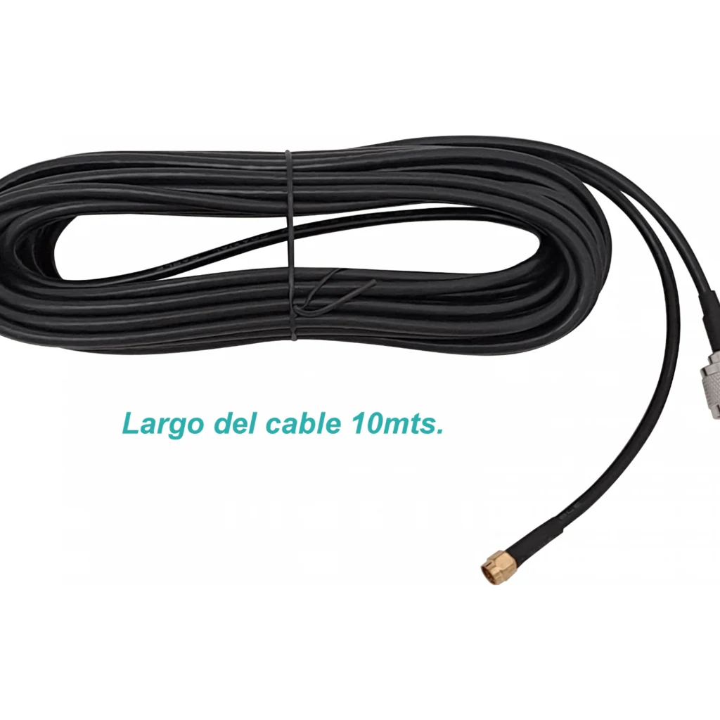 Imagen 1 de 10mt RPSMA-Macho N-Macho RG58 Cable Coaxial Negro