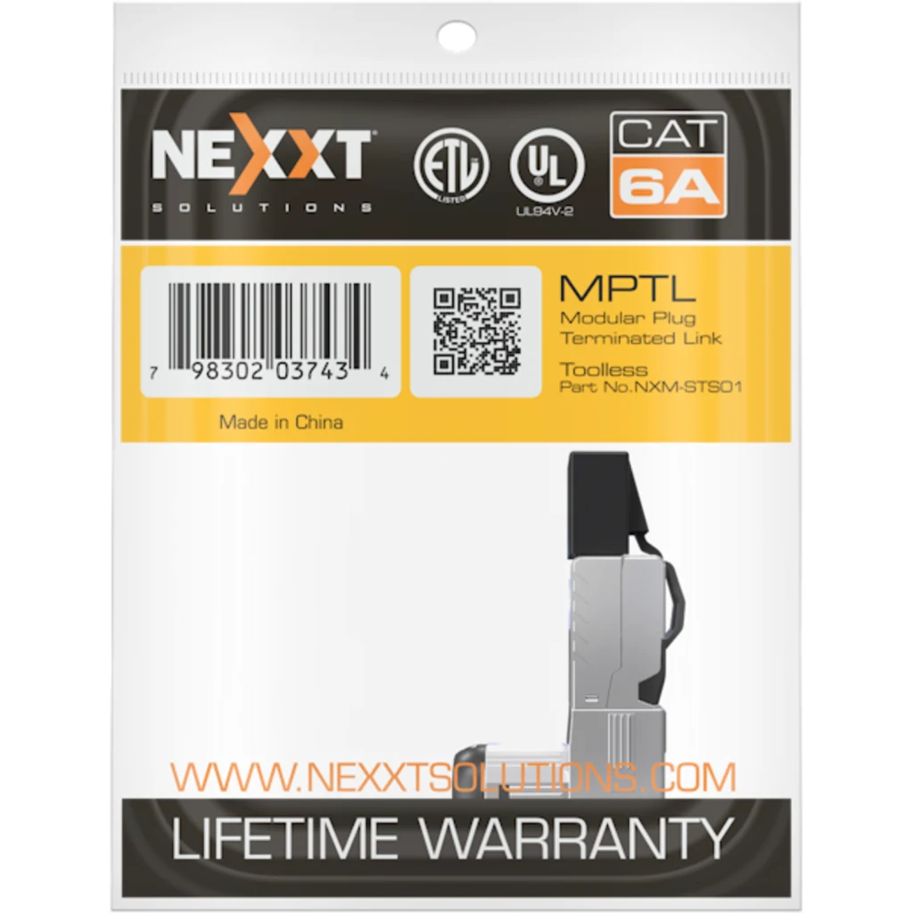 Imagen 14 de Nexxt Solutions Infrastructure - Modular Plug Termination Link - Cat6A - Packaged Quantity: 1 - 90 grados