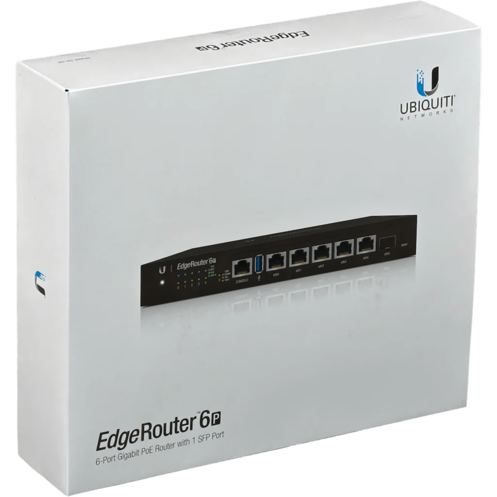 Imagen 1 de ER-6P UBIQUITI 5-1000POE24 1-SFP USB CONSOLE-RJ45 Router inc24V 800MHz-Dual