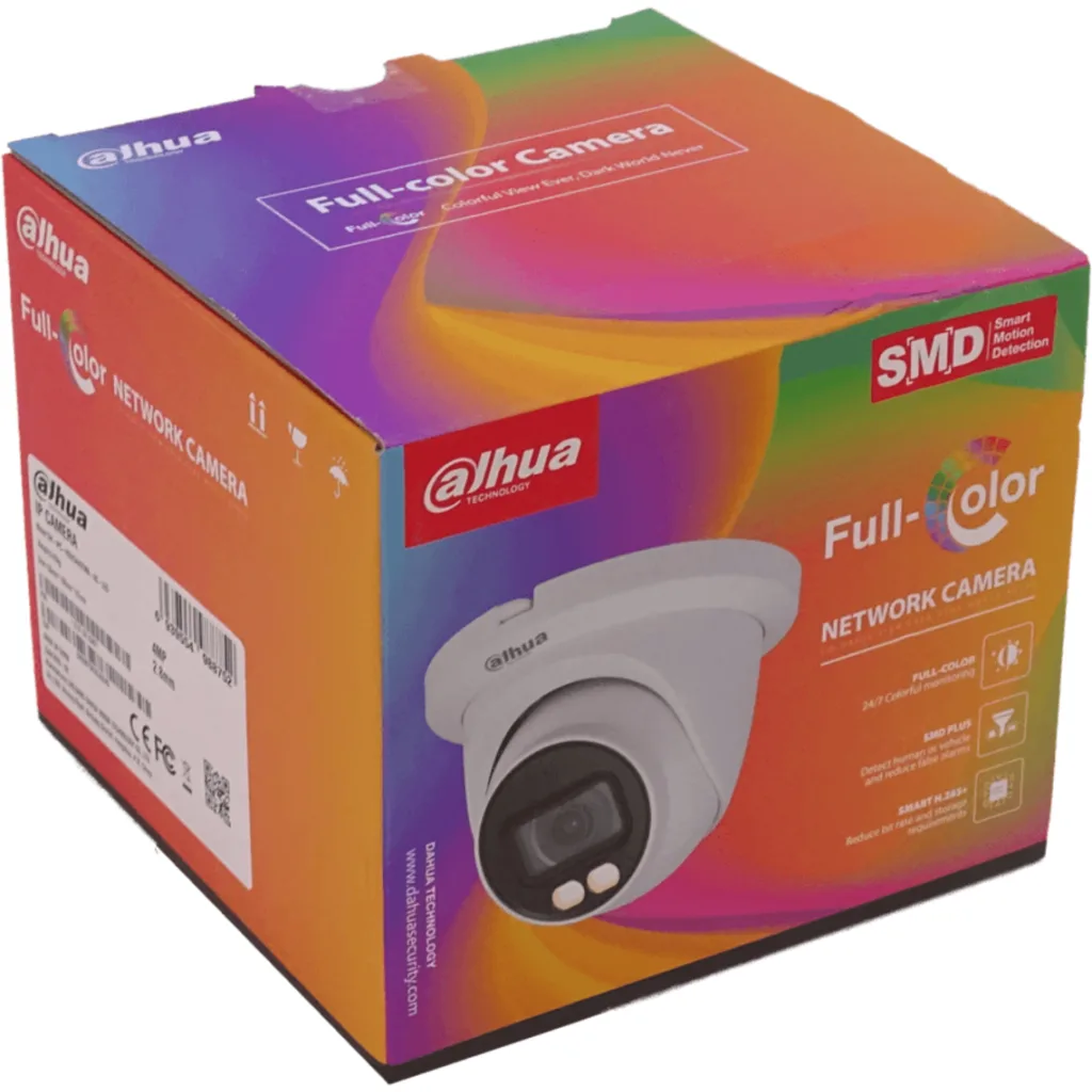 Imagen 3 de DAHUA Domo 4MP Full Color Fijo-2,8mm PoE IR30mt Camara IP67 MicroSD