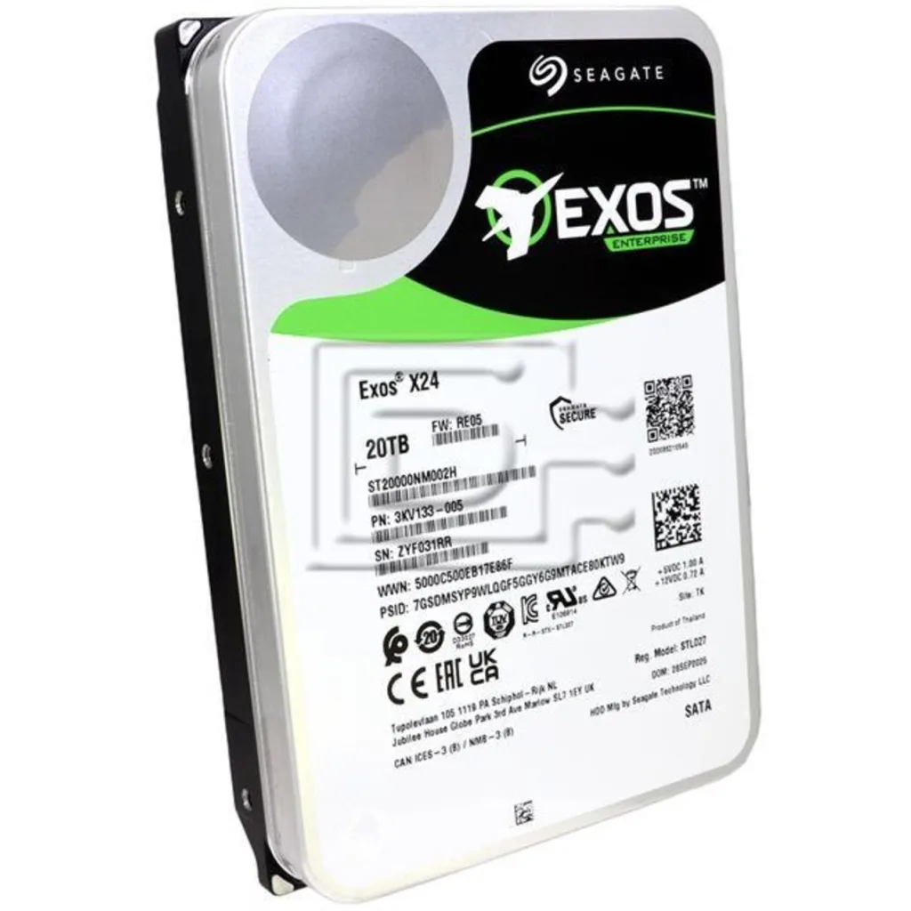Imagen 2 de Disco Duro Seagate Exos X24 20TB 3.5" 7200RPM SATA 3 6Gb/s 512MB