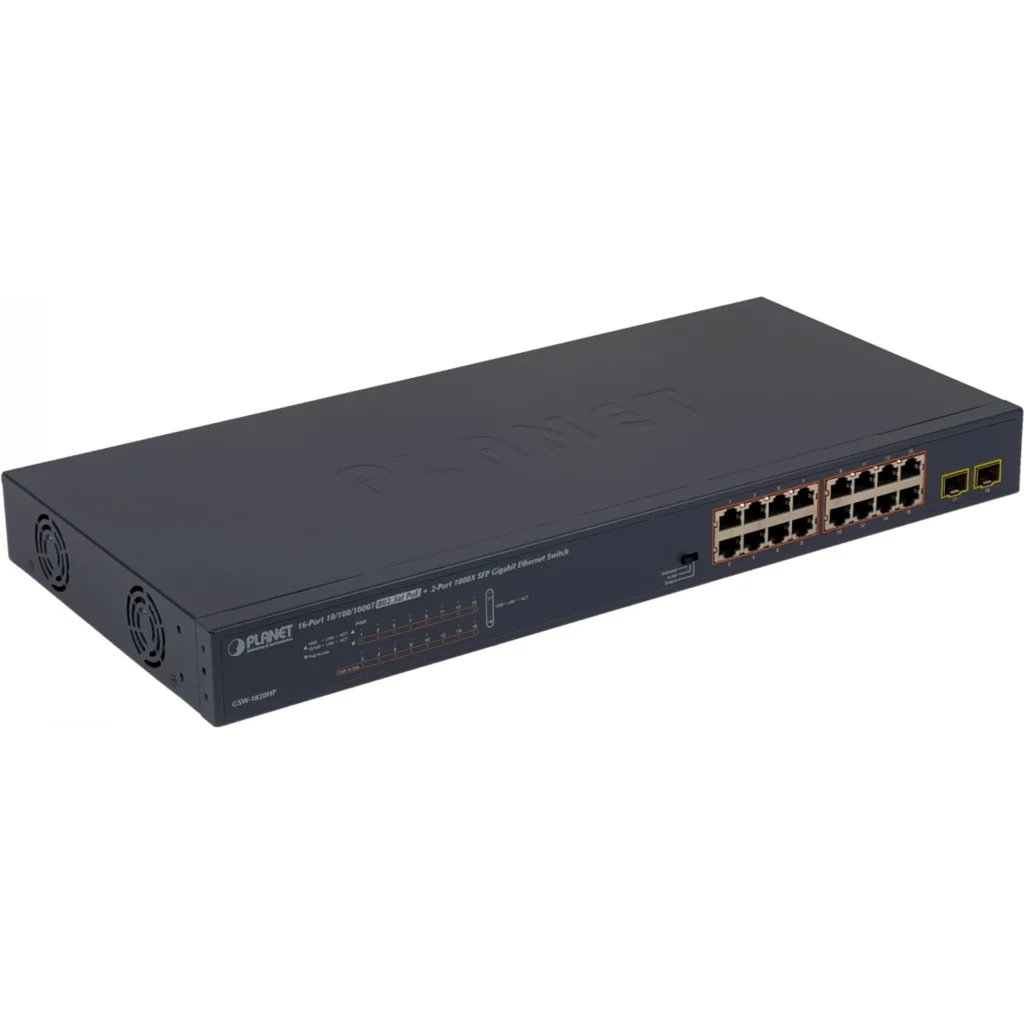 Imagen 1 de SWITCH PLANET 16-1000-POE48+AF/AT 240W TOTAL 2-SFP