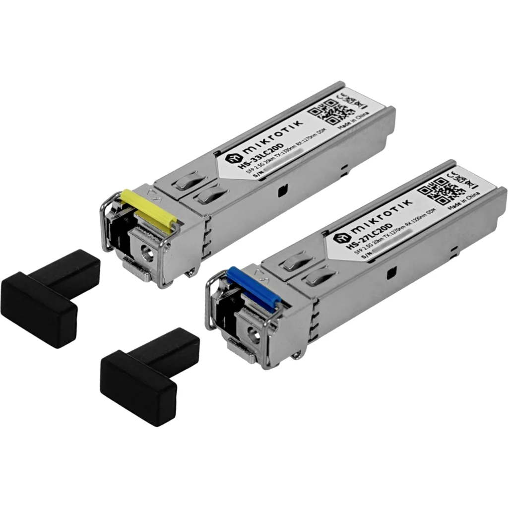 MIKROTIK 2,5G 1-LC 20km Pareja SFP WDM Bidireccional 1270/1330nm DDM