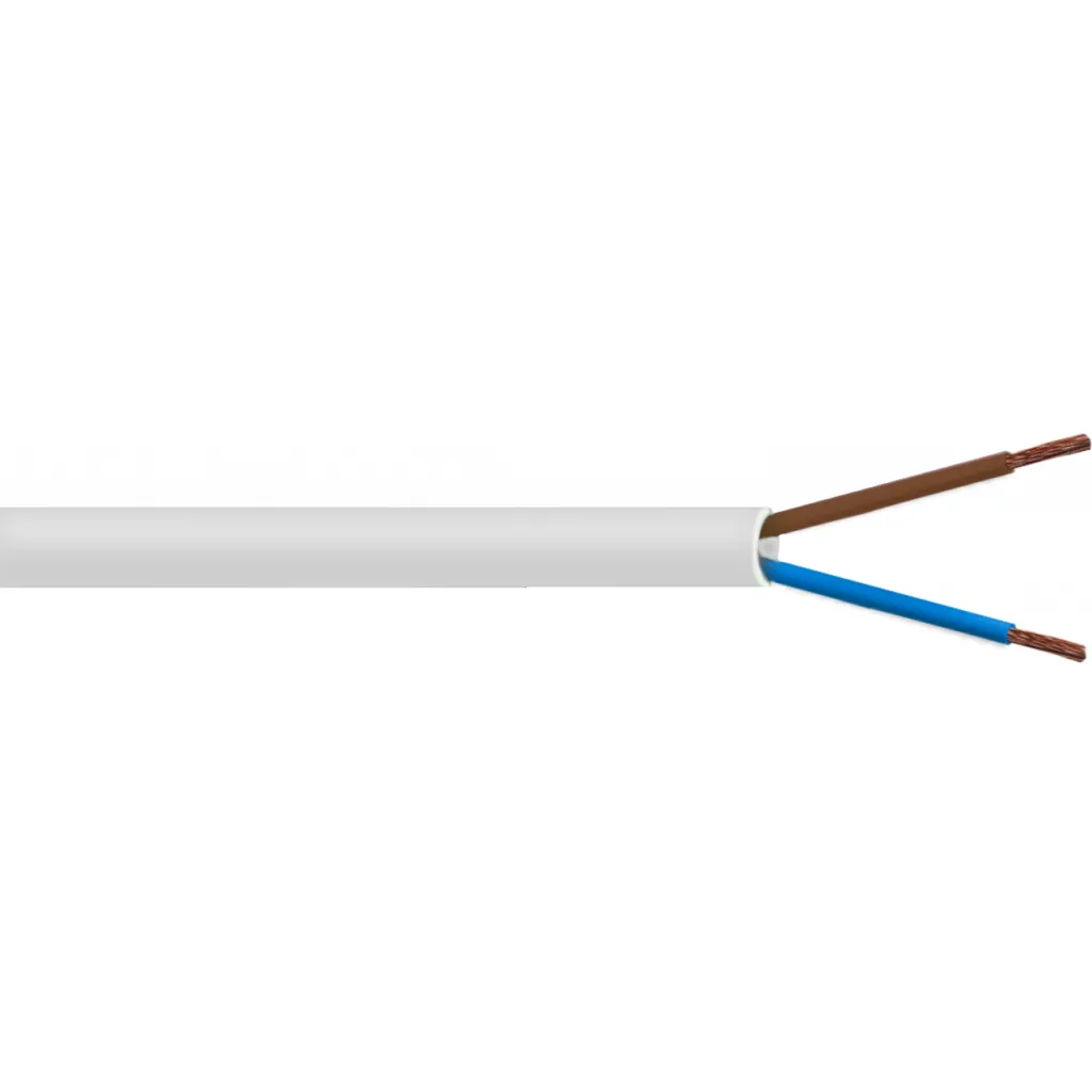 Imagen 1 de Blanco 2x0,75mm 100mt Cable Electrico RVV 4-6AMP 2x0.75mm PVC