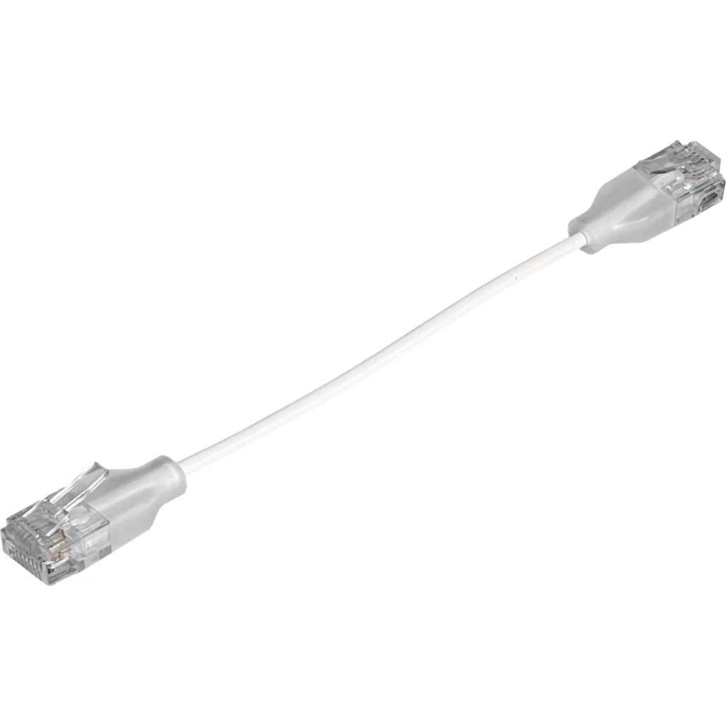 Cable de Red Ubiquiti Cat6 RJ-45 15cm Etherlighting UACC Color BLANCO