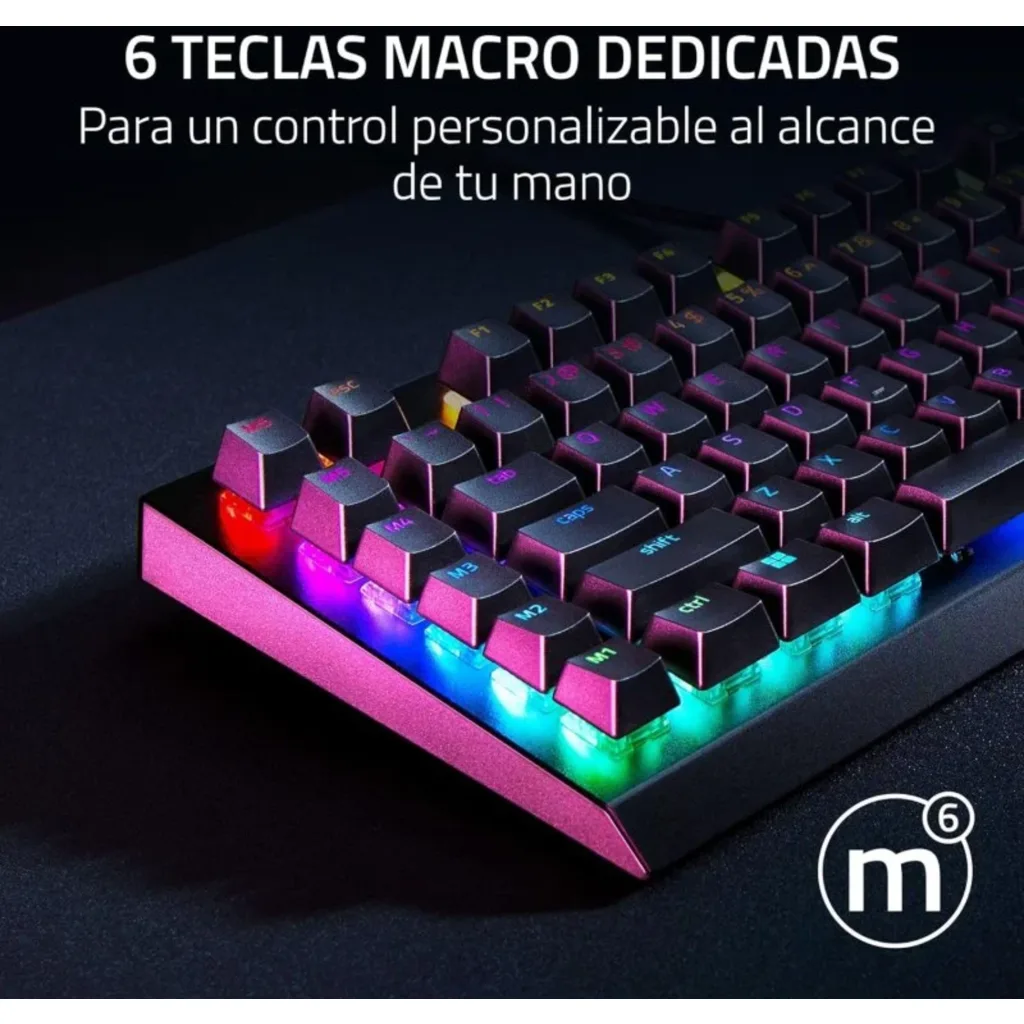 Imagen 3 de Teclado Gamer Alámbrico Razer BlackWidow V4 X, Chroma RGB Mecánico Español