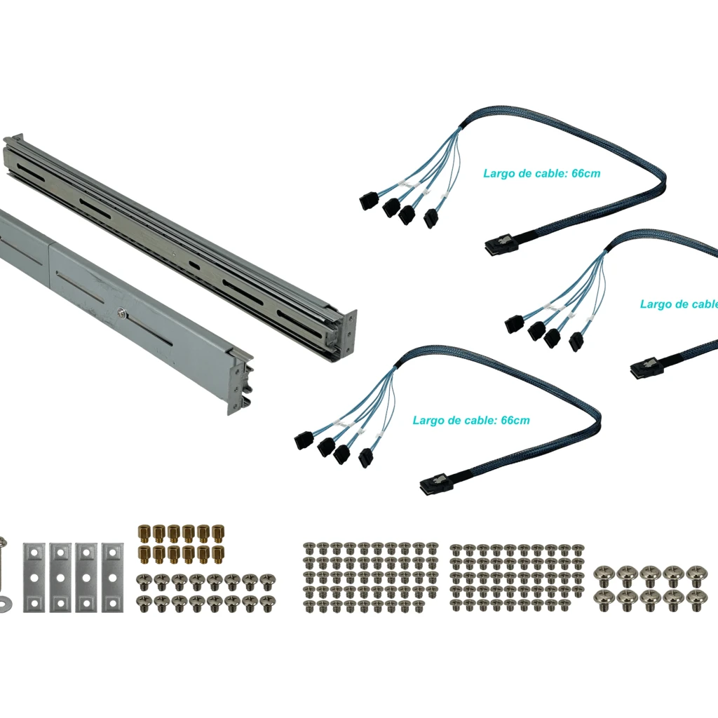 Imagen 4 de LINKMADE 2U Storage Case p/Rack 12x3,5-Hotswap MATX req/Fuente-ATX