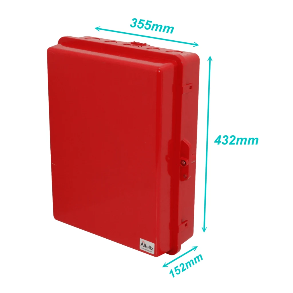 Imagen 4 de ALTELIX Roja 432x355x152mm IP55 Caja Exterior NEMA3 PC+ABS