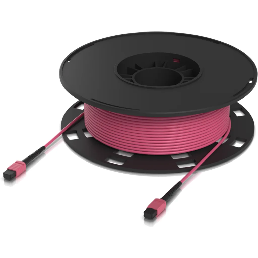 Imagen 2 de UI 60mt MPO-MPO 12-Fibras Type-B OM4 Multimodo MM Jumper Fibra LSZH