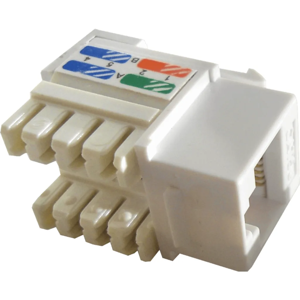Imagen 2 de Conector Punchable Keystone CAT5E Blanco - Linkmade