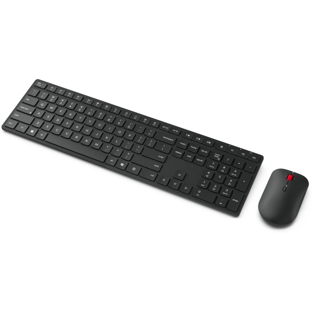 Imagen 2 de Kit Teclado Mouse Inalámbrico Lenovo Pro 6000, BT5.3 Recep USB-A Español Negro