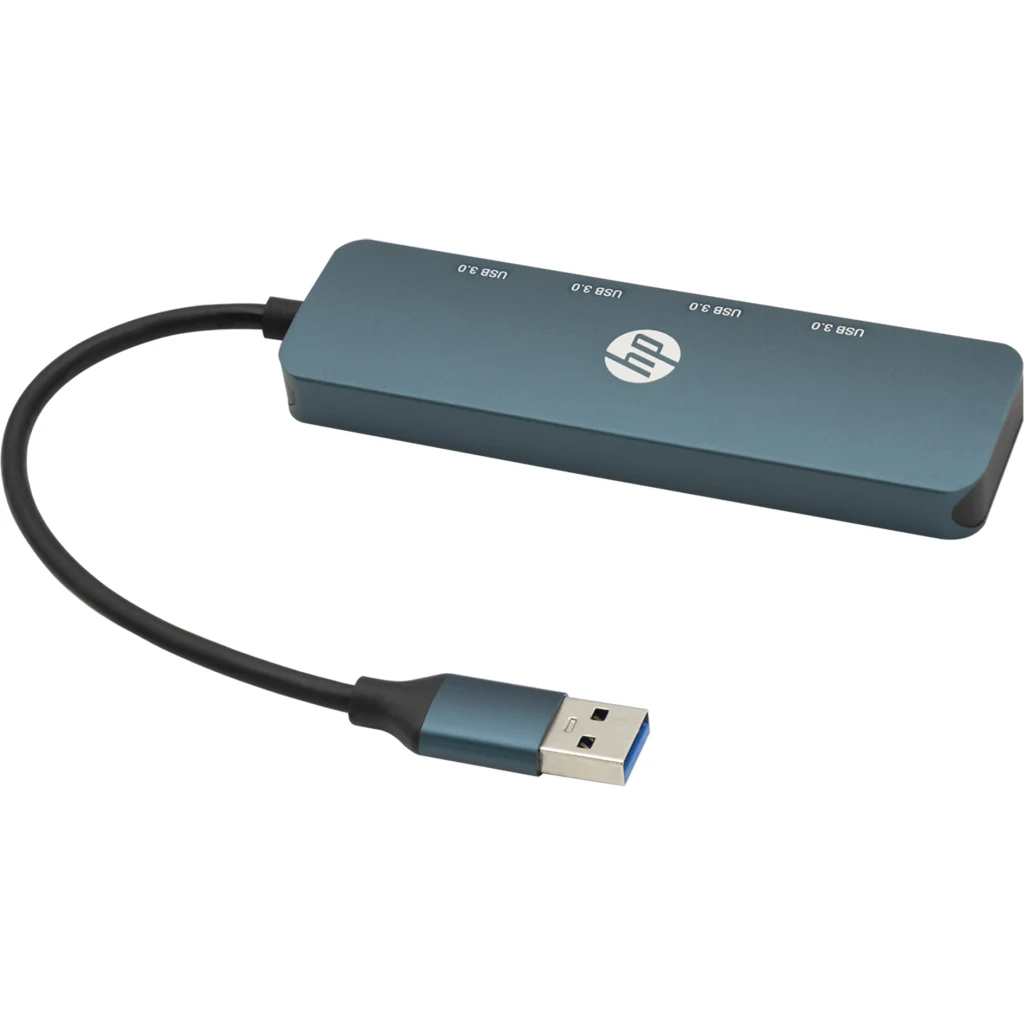Adaptador USB HP DHC-CT100, USB 3.1 a 4x USB 3.0  Acabado de aluminio.