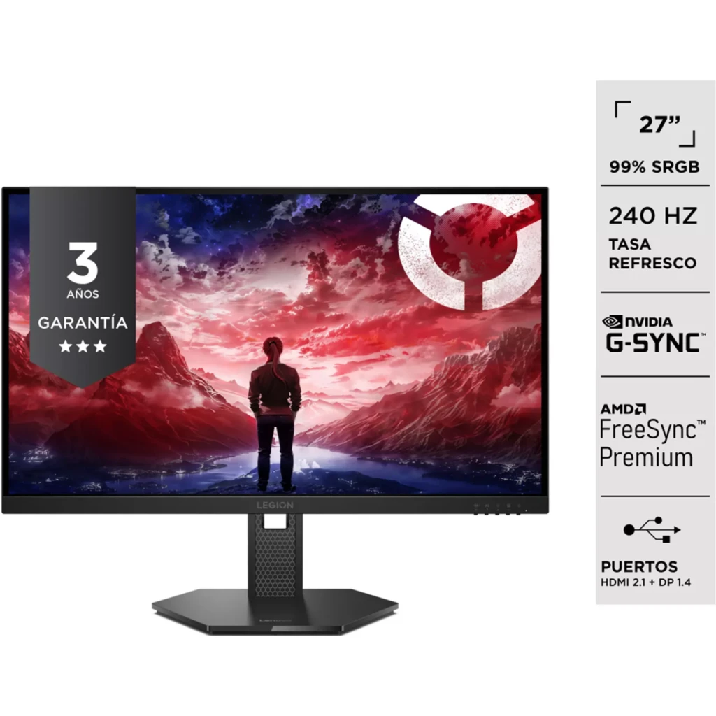 Imagen 1 de Monitor Gamer Lenovo Legion 27-10 27" FHD 1920*1080 IPS 1*DP 2*HDMI 240Hz