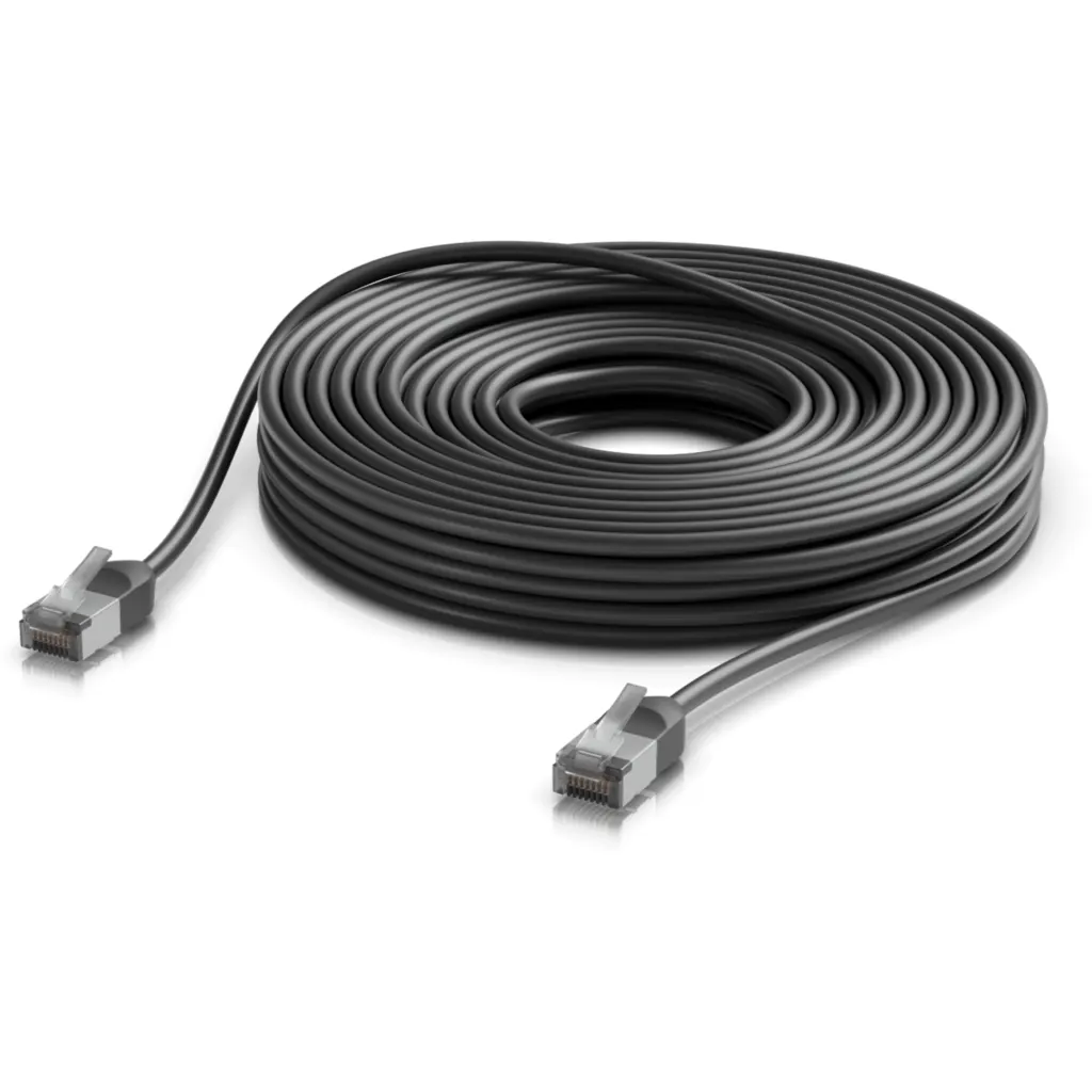 UBIQUITI 15mt Negro Cat6A F/UTP Cable Exterior TPE 10GbE PoE+++