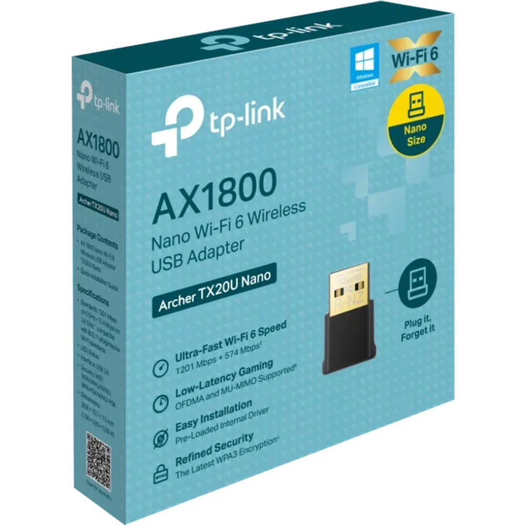 Imagen 1 de Archer-TX20U-Nano. Adaptador USB WI-FI 6 compatible Windows 10/11