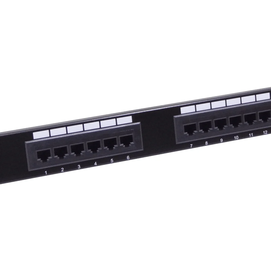 Imagen 2 de LINKMADE 12-RJ45 CAT5E UTP PATCH PANEL 1U UL CERTIFIC