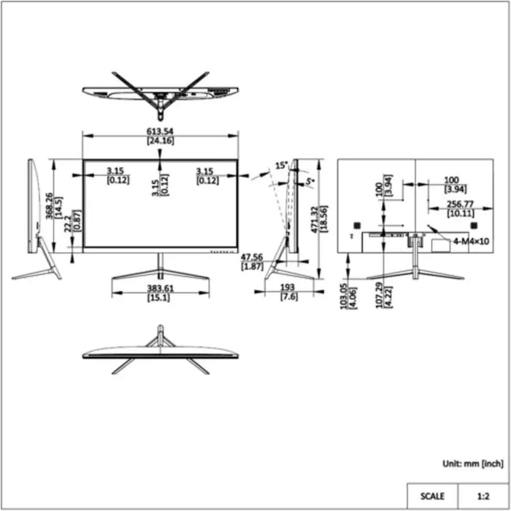Imagen 4 de Monitor Profesional Hikvision 24/7 LCD 27" Full HD - Entrada HDMI / VGA