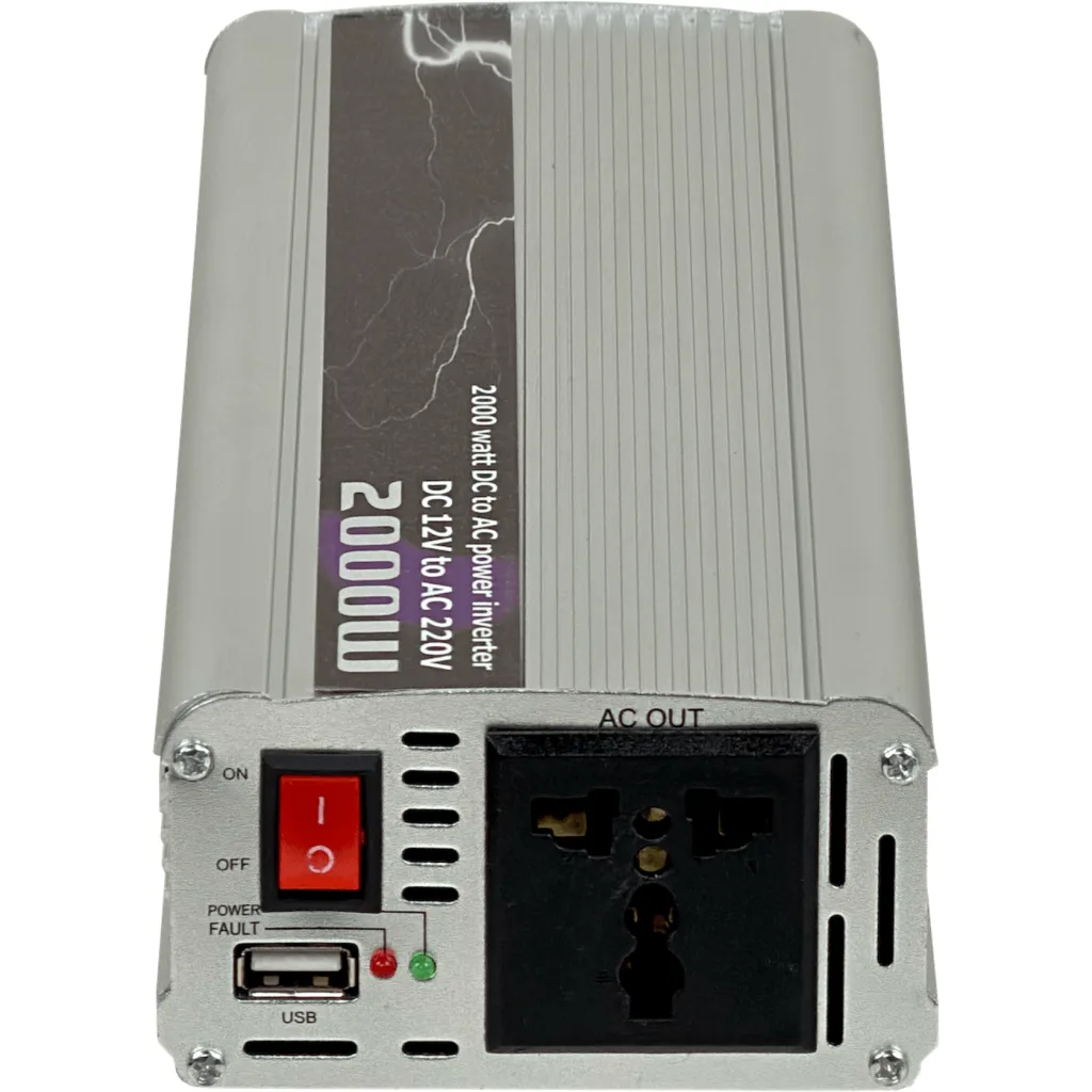 Imagen 2 de 2000W 12VDC-in 220V-out Inversor 1-Multinorma 1-USB-A c/Ventilador