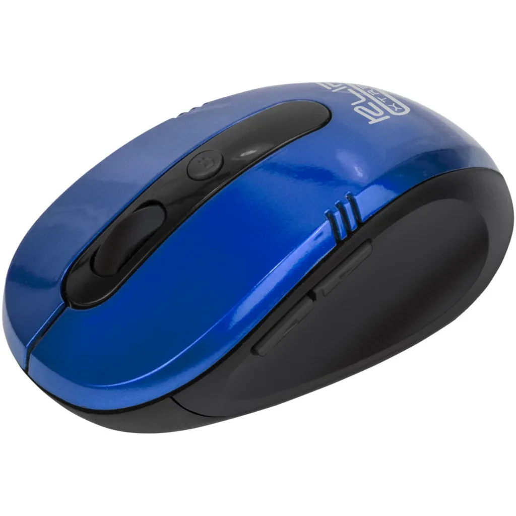 Mouse Inalámbrico KlipX KMW-330BL Óptico 1600dpi 6 botones Receptor USB Azul