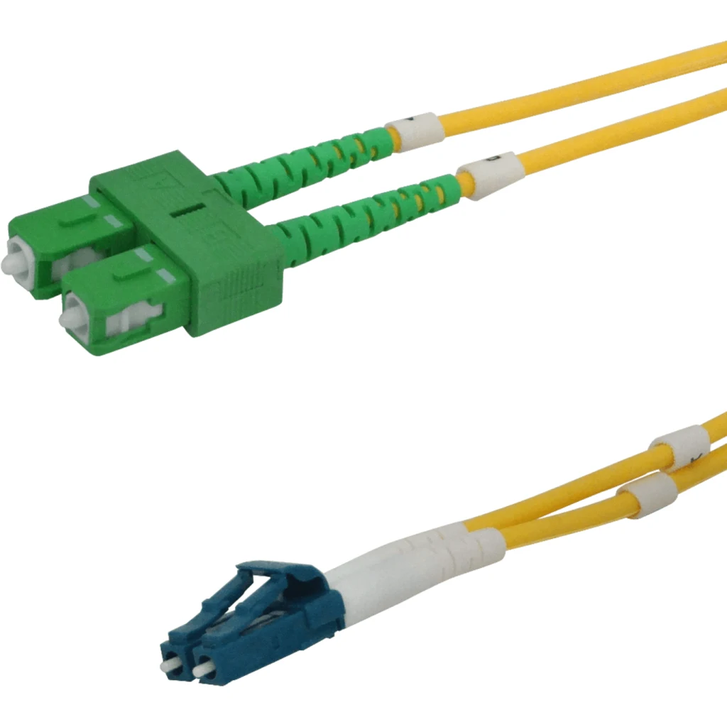Imagen 2 de 1mt SC/APC-LC/UPC MonoModo SM Duplex Jumper Cable Fibra 9/125um 3mm