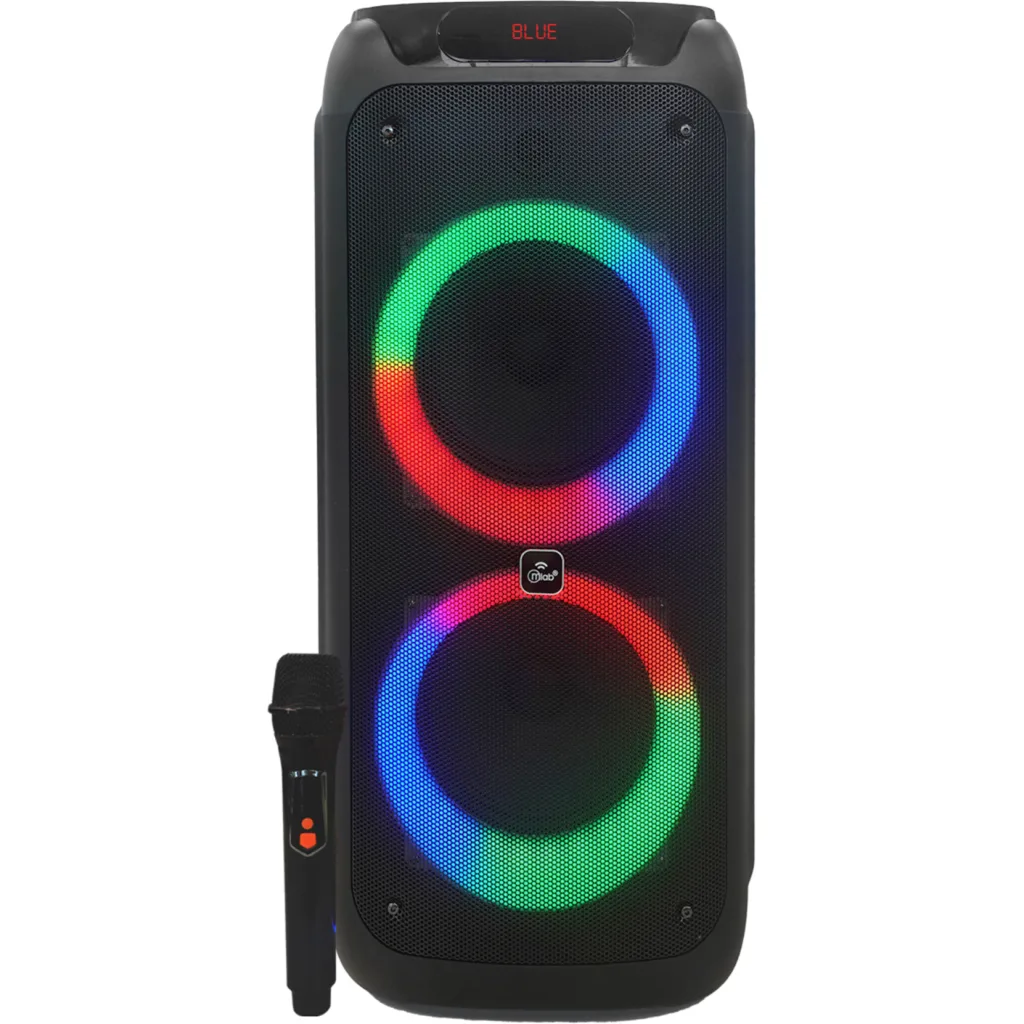 MLAB PARLANTE FLAMING BIG BASS 8" x 2 MICROFONO INALAMBRICO