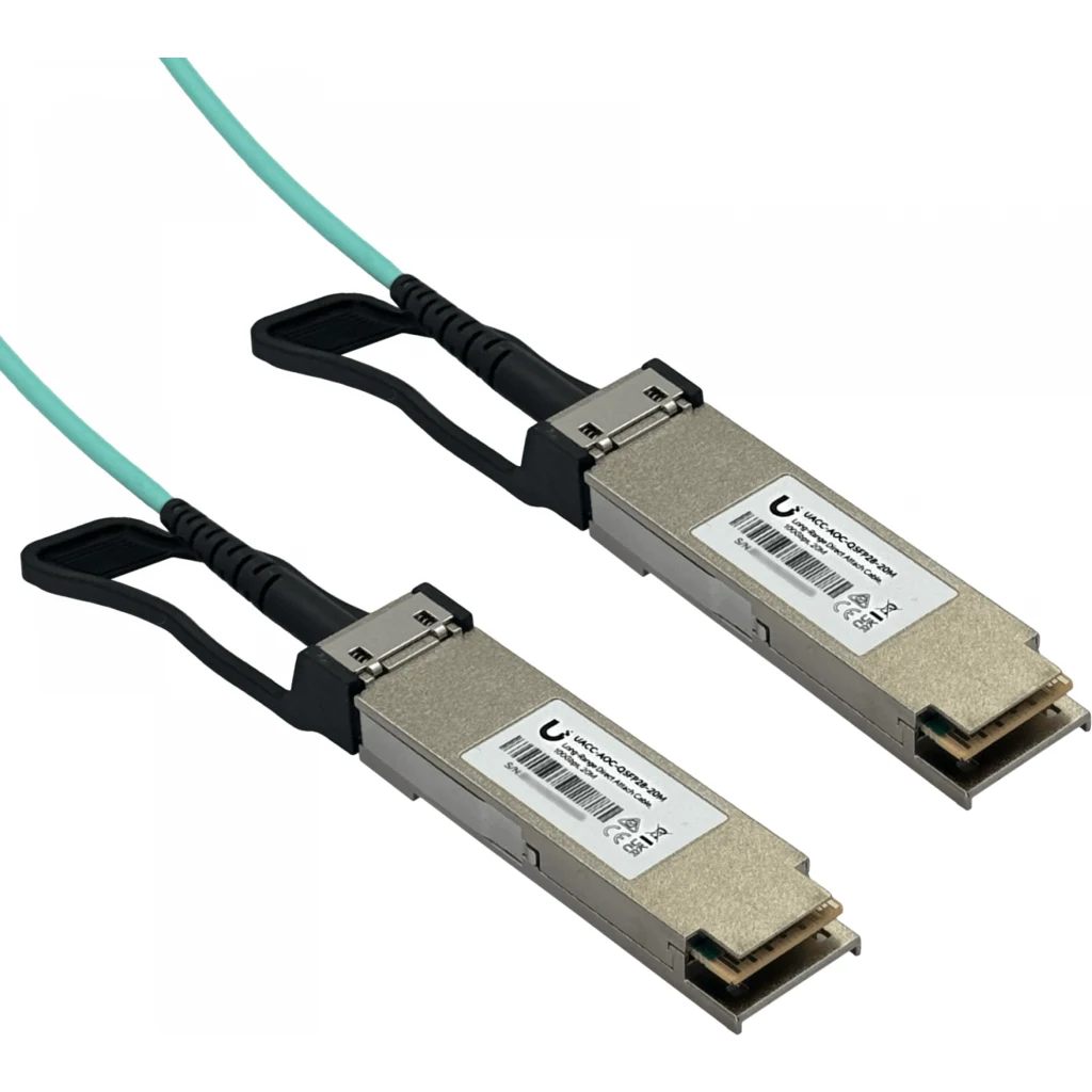Imagen 2 de UI 20mt QSFP28-100Gbps Cable 3mm Fibra-MM Directa AOC-QSFP28-20M