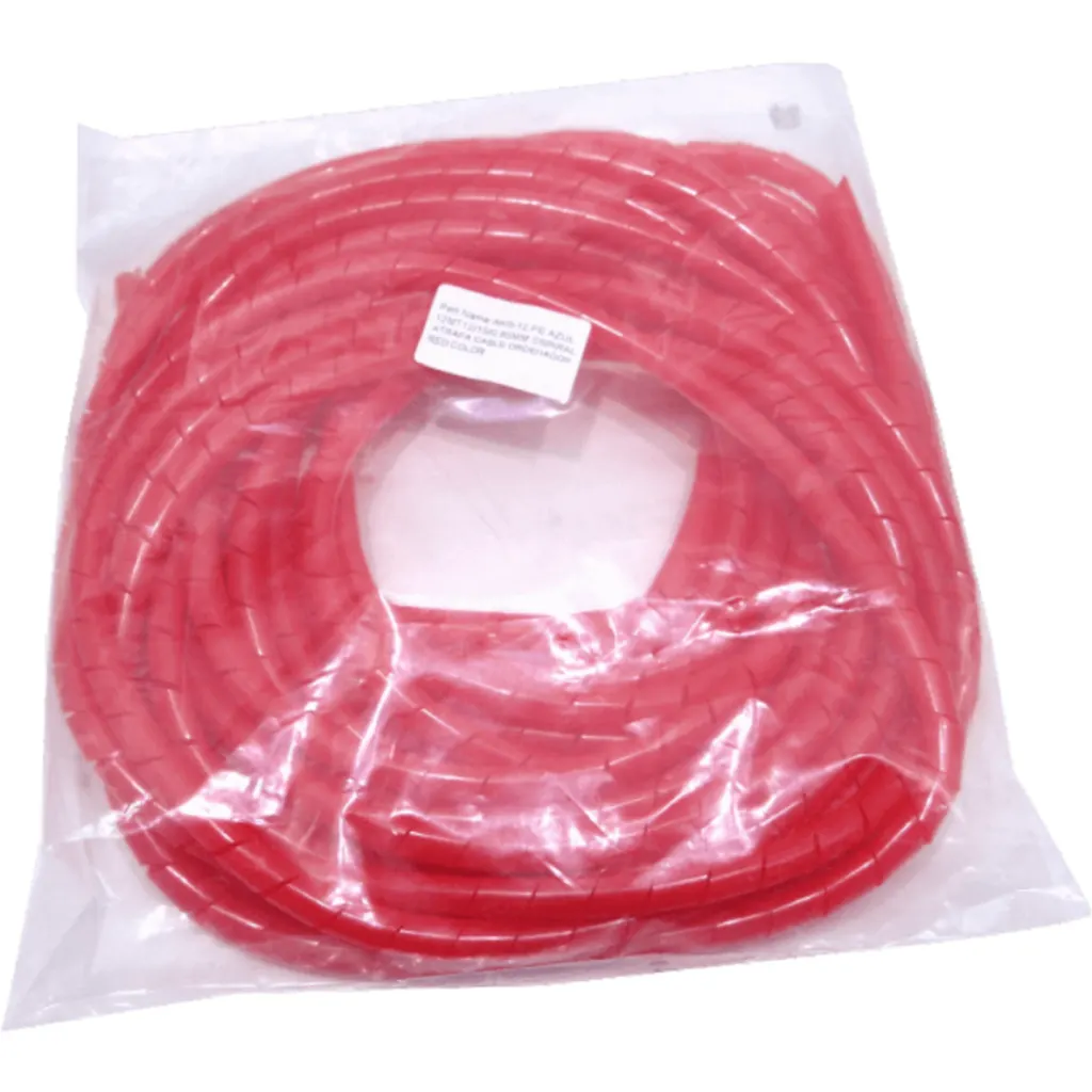Imagen 1 de PE Rojo 12mt 12/15/0,85mm Espiral Atrapa Cable Ordenador
