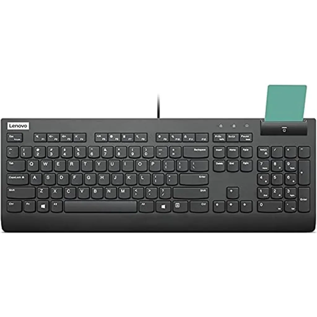 Imagen 3 de Teclado Alámbrico c/Lector de Tarjetas Lenovo Smartcard II, Indicadorr LED USB 