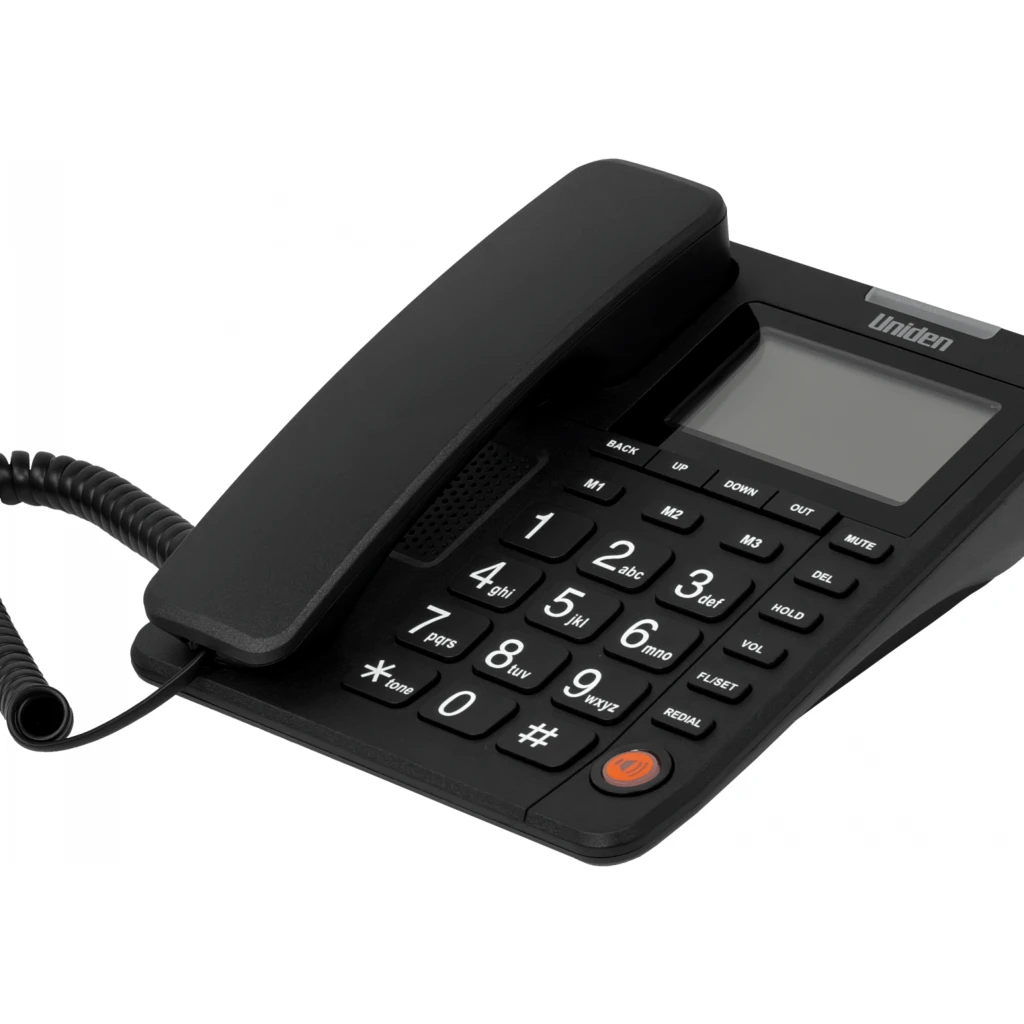 Teléfono Analogo UNIDEN AS7408 LCD-no-ilum 1-RJ11 Sobremesa Altavoz Color negro