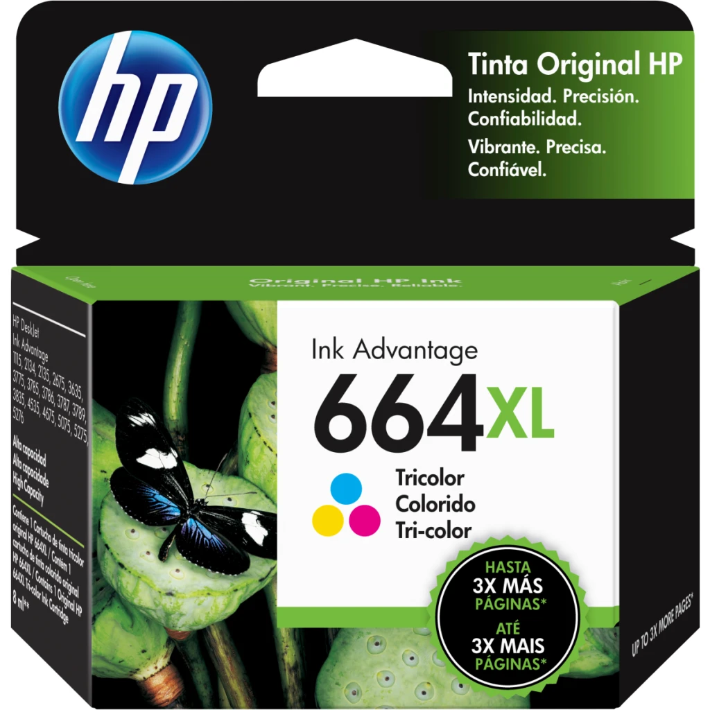 Cartridge de Tinta HP 664XL Tricolor Ink 330 Pag. 2135
