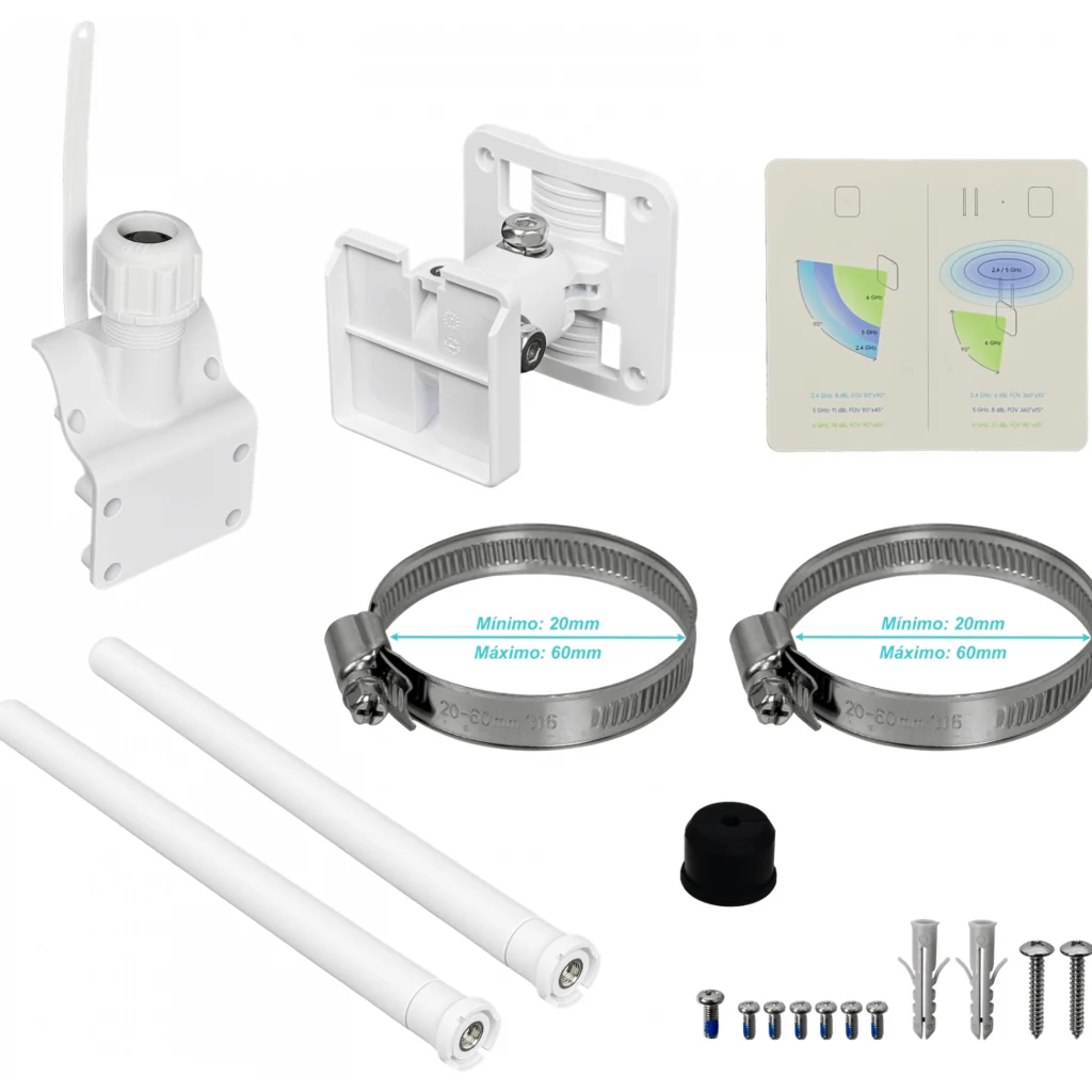Imagen 6 de UBIQUITI 2,4/5/6GHz 2x2x2 10Gbps 1-2500 WiFi7 8/11/10dBi IP67 req-PoE+