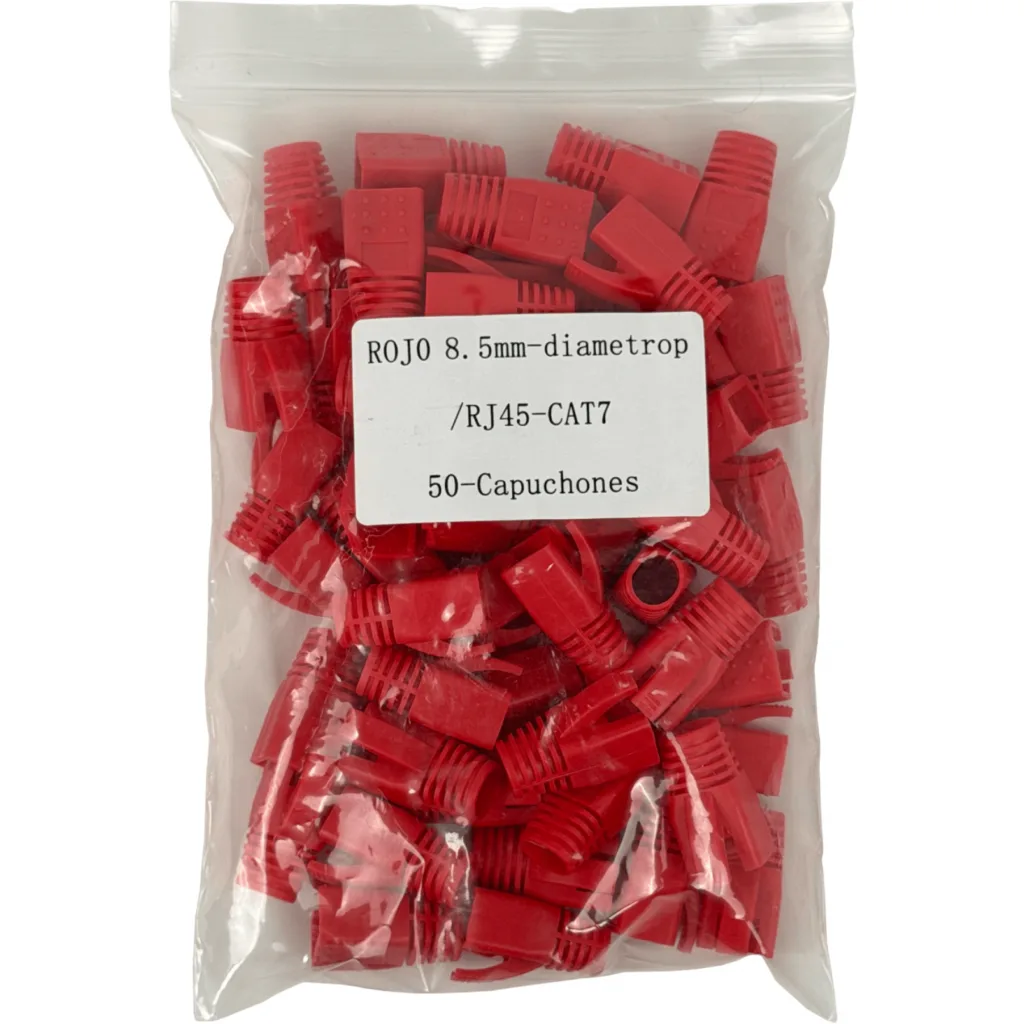 Imagen 3 de ROJO 8,5mm-diametro p/RJ45-CAT7 50-Capuchones