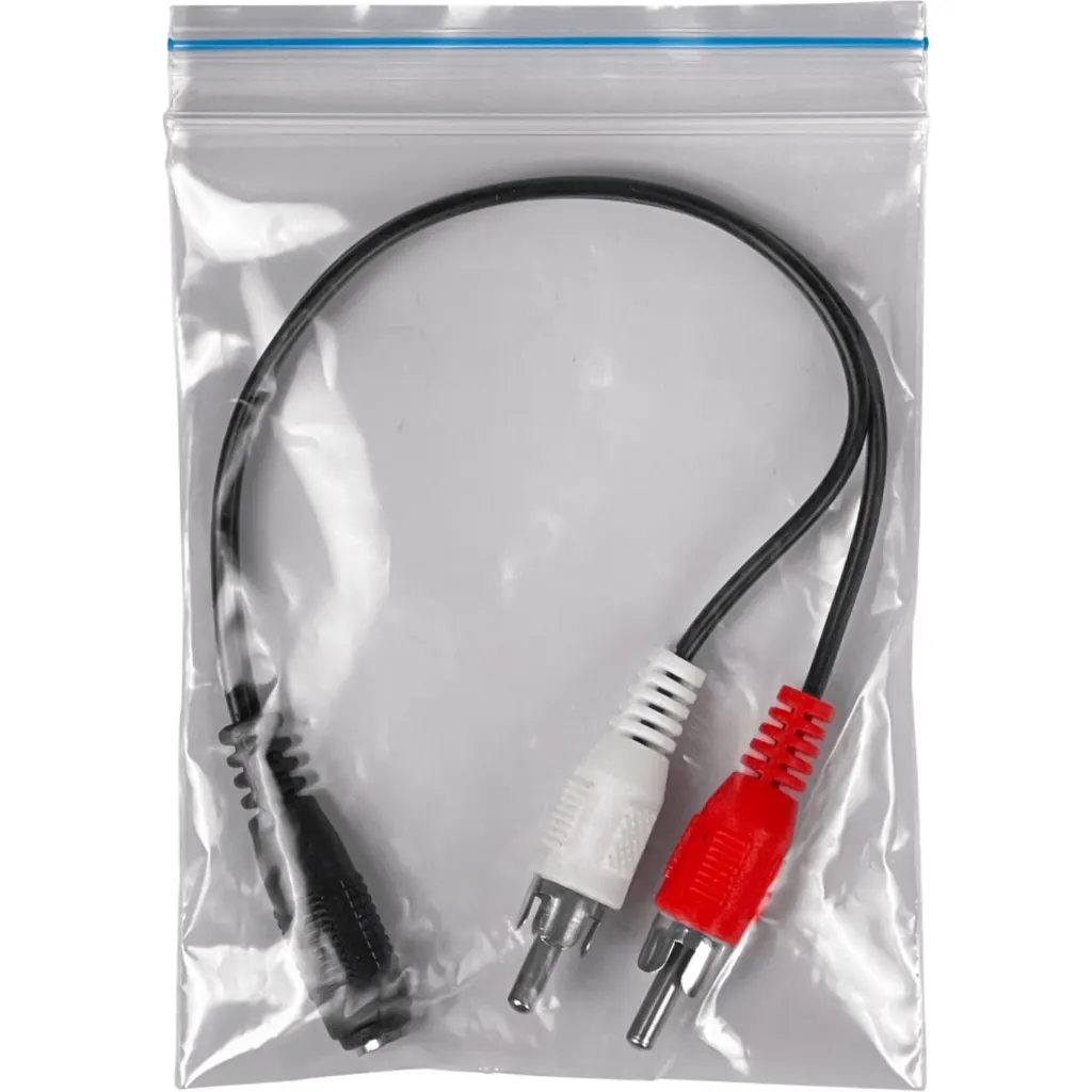 Imagen 1 de 2-RCA-M 1-3,5mm-H 15cm Cable Audio Plug-RCA 150mm 