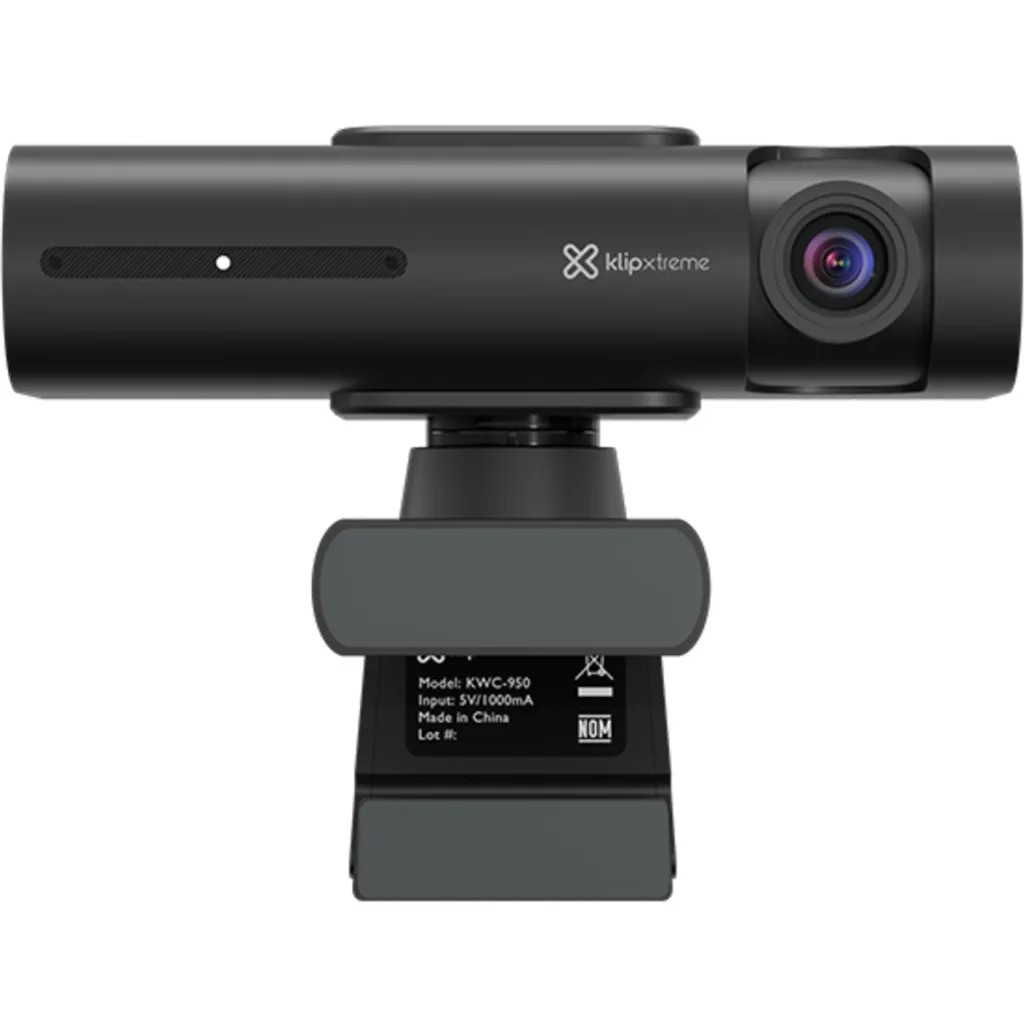 Imagen 1 de Cámara Web KlipX KWC-950, 4K UHD, Seguimiento IA 2 Micrófonos USB-C Negro