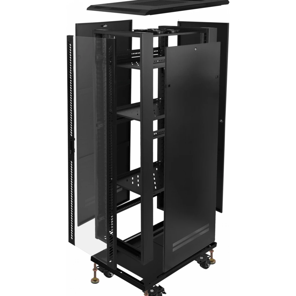 Imagen 6 de LINKMADE Desarmado 42U 1000mm Rack 100cm-Fondo c/PDU-VENT-Bandejas Pu