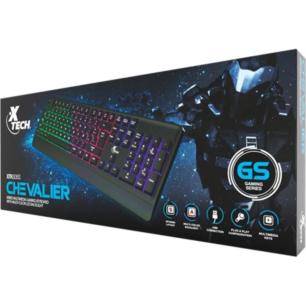 Imagen 7 de Teclado Alámbrico XTech Chevailer Membrana Iluminación RGB Fija USB, Español