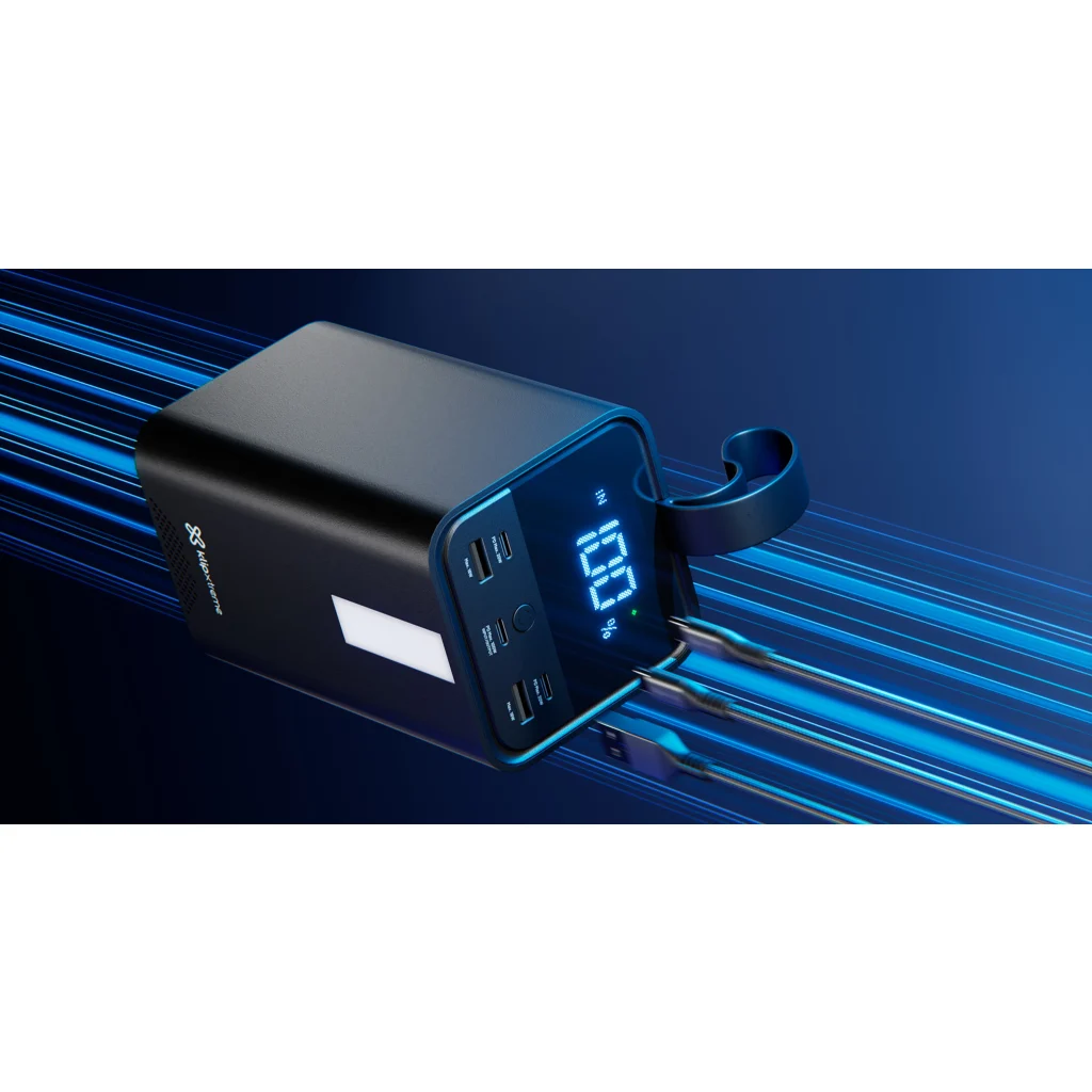 Imagen 8 de Klip Xtreme - Power bank - 24 pin USB-C - 2 x 4 pin USB Type A / 3 x 24 pin USB-C - Lithium polymer - Para Universal - 100W 50.000mAh