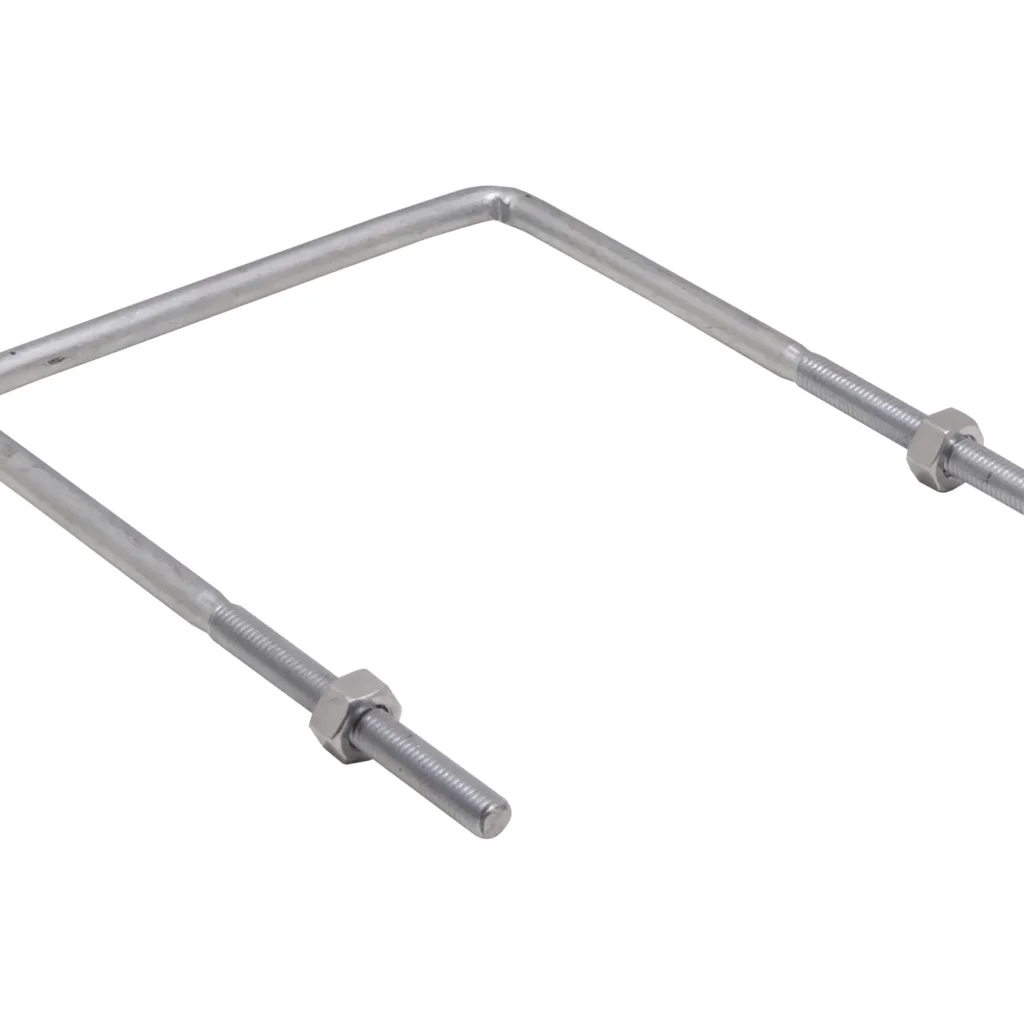 Imagen 1 de 235x255x12x115mm Abrazadera 1/2 BT para Poste Tuercas-19mm